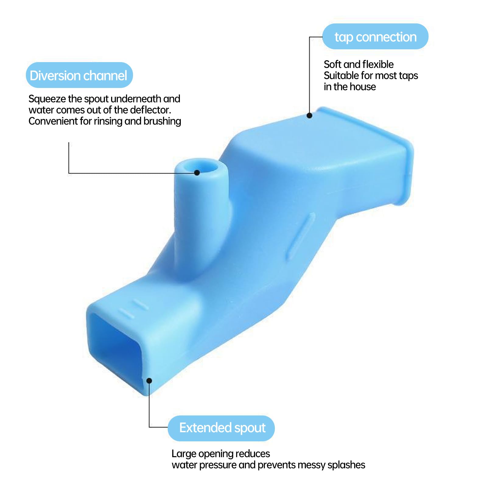 Extension Robinet Enfant, 6 Pcs BéBé Rallonges De Robinet, Rallonges De Robinet En Silicone De Qualité Alimentaire, Pour Enfants Pour Salle De Bain Cuisine Laver Les Mains Et Le Visage