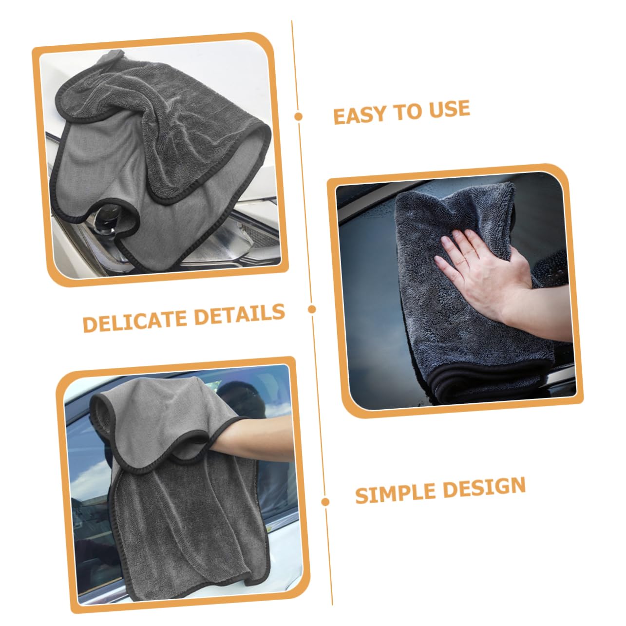 4stücke Car Washing Towel Hochabsorbierendes Reinigungstuch Für Vielseitig Einsetzbar Für Auto Möbel Und Küche Effektive Fleckenentfernung Für Glänzende Oberflächen