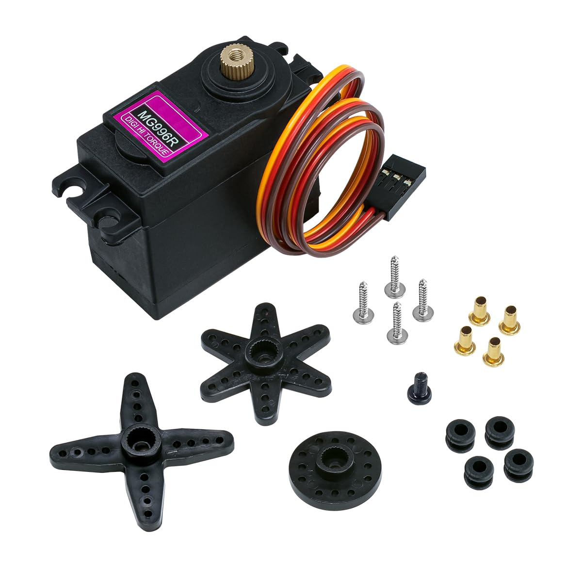LAFVIN MG996R Servo Motor,55g Metal Gear Torque MG996R Digital Servo Motore per Arduino Futaba JR RC Helicopter Car Boat Robot