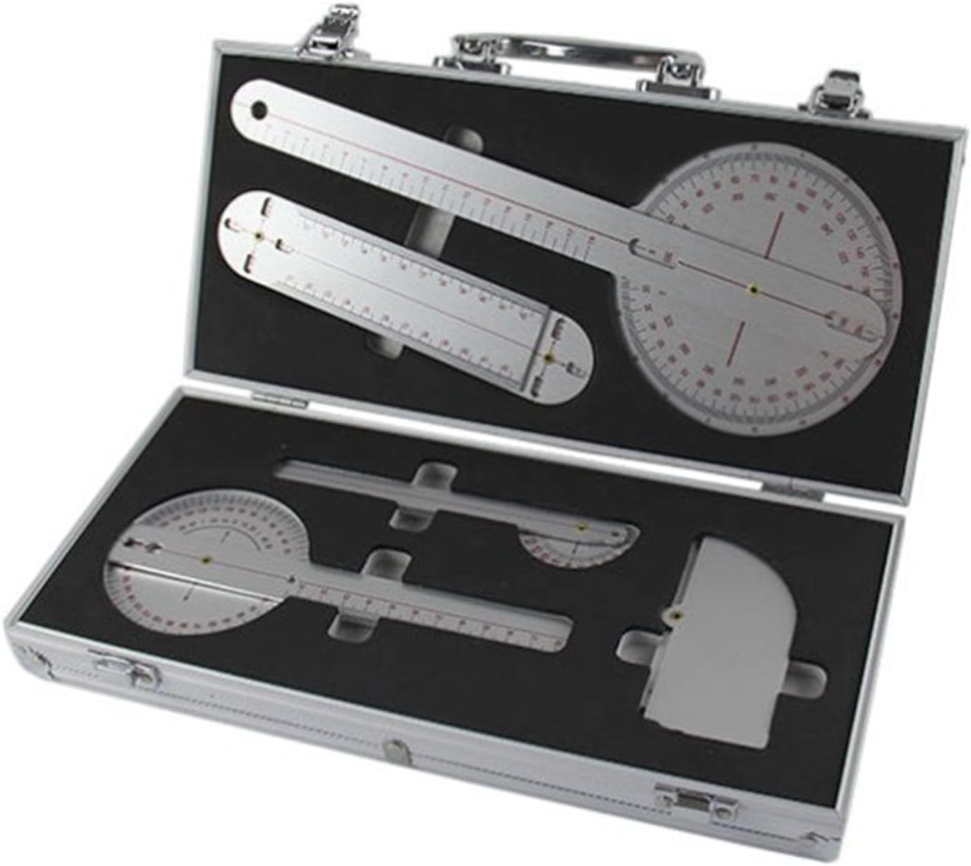 Joint Range of Motion Protractor, Physical Therapy Measurement Tool, Angle Medical Ruler, Rehabilitation Equipment with Aluminum Suitcase
