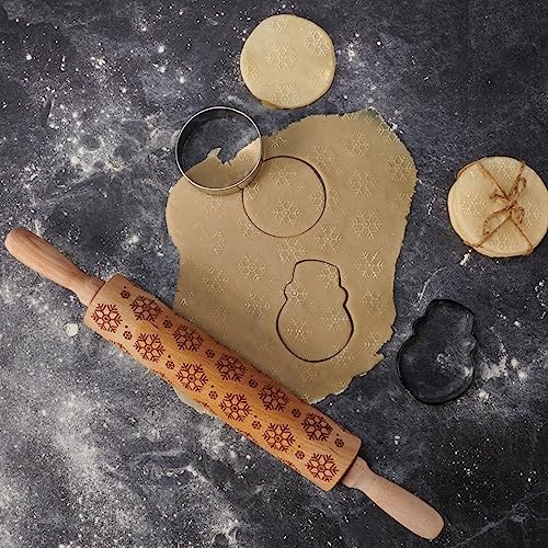 Primitives-by-Kathy-Snowflakes-Large-Rolling-Pin-116105 Primitives by Kathy Snowflakes Large Rolling Pin 116105