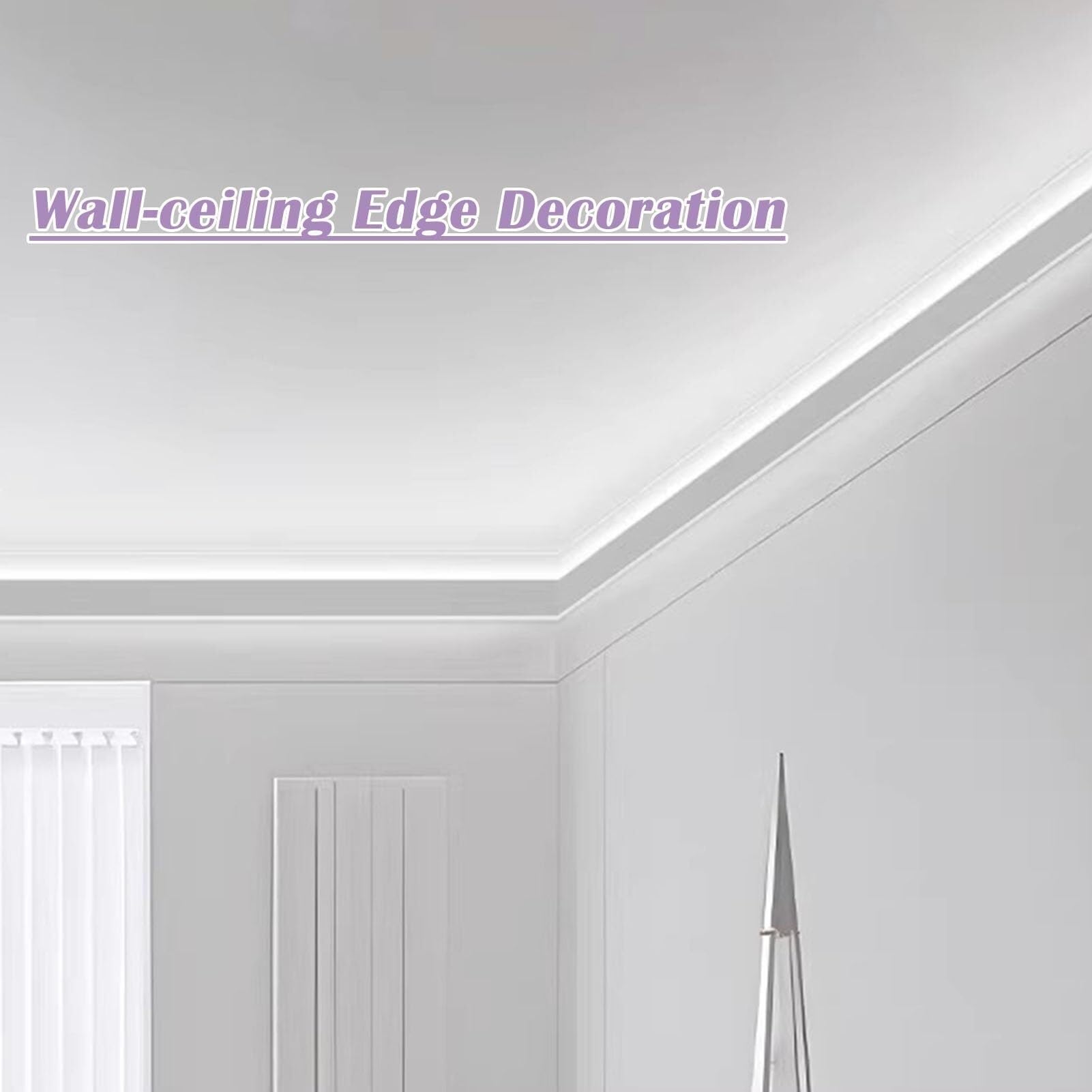 Aluminiowa taśma świetlna LED do sufitu podwieszanego, listwy ozdobne, 8 m, do kina domowego, salonu i sypialni