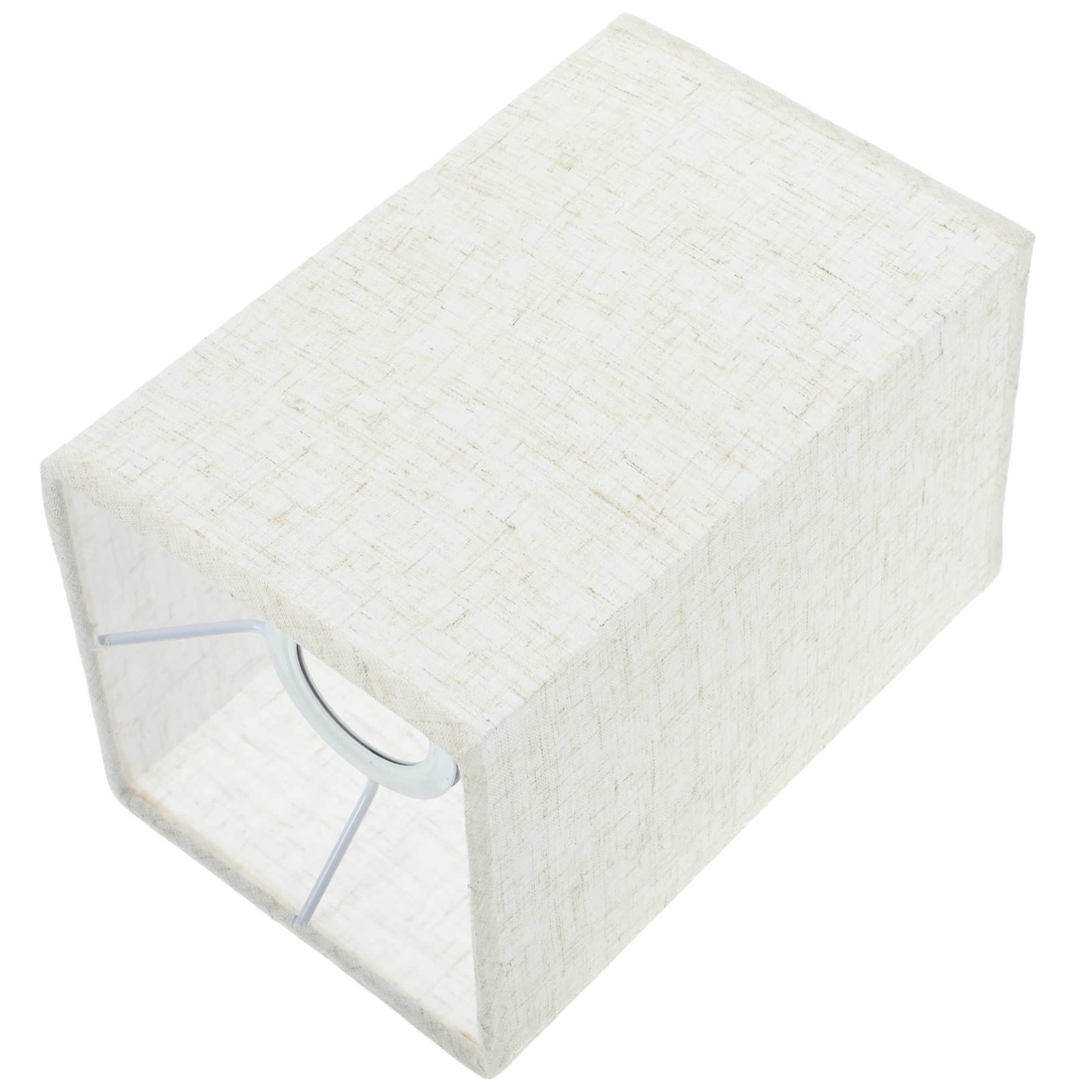 ORFOFE Chandelier Light Lamps Lampshade Bedside Cover Fixture Cloth Table Desk As Replacement Shades Rectangular Floor Linen Fabric Shown Household Natural Square for Hanging Desktop