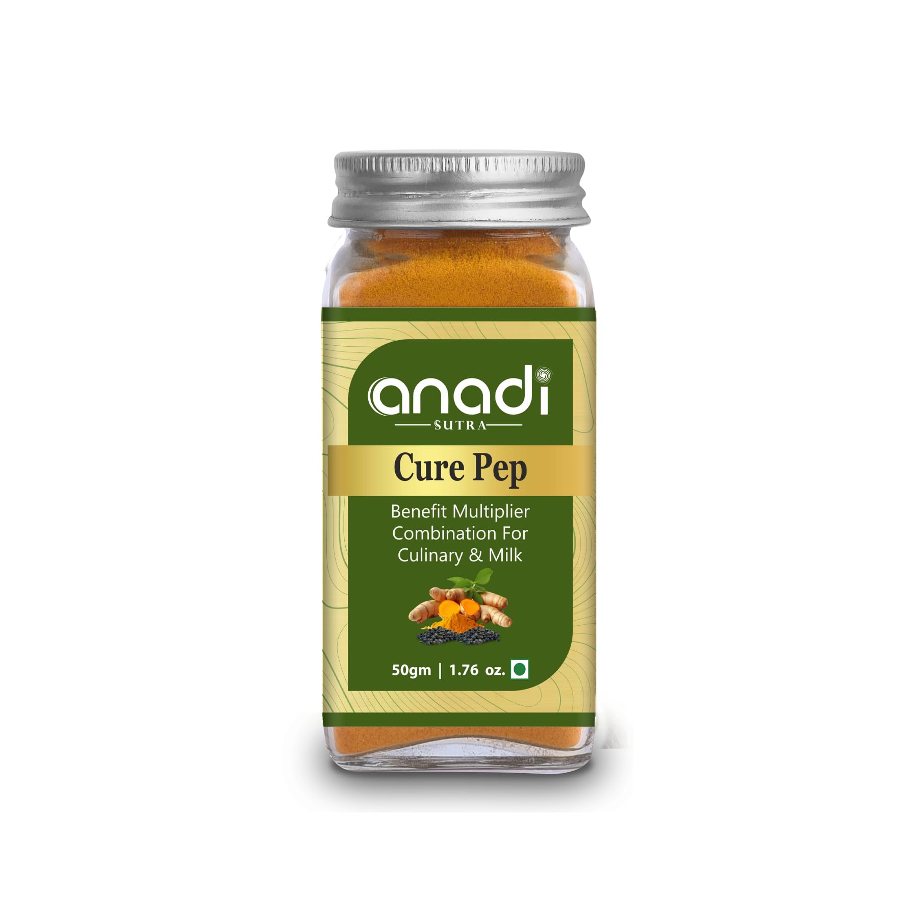 Anadi Sutra Cure Pep 50g | Turmeric Curcumin with Black Pepper | High Curcumin with Curcuminoids & Piperine - Turmeric Supplement for Joints, Immunity for Men, Women | Vegan, Non-GMO, Antioxidant-Rich Ayurvedic Supplement-image-35