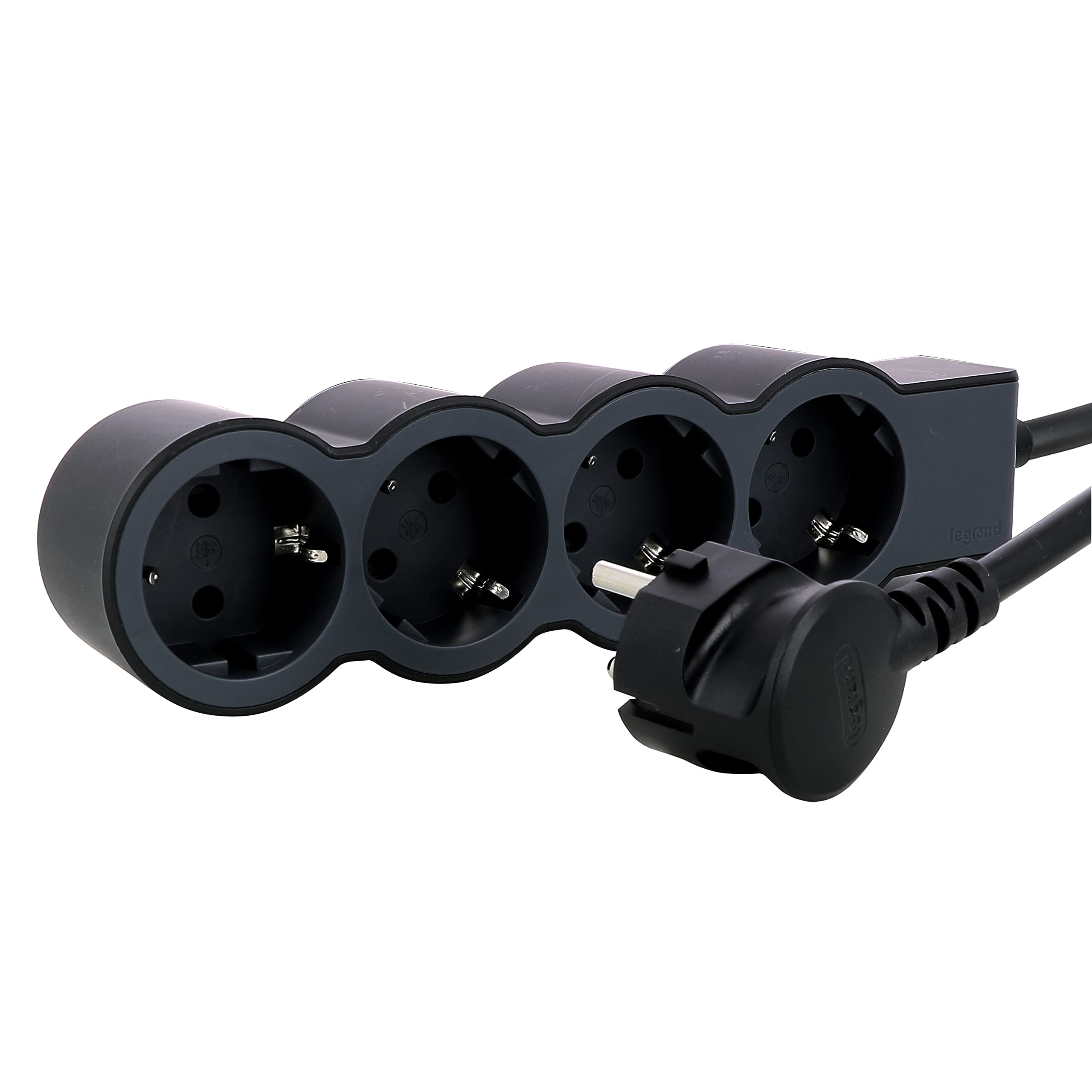 LEGRAND Regleta de enchufes, Base múltiple con 3 Tomas de Corriente 2P+T, Cable 1,5m, Color Blanco/Gris Claro 694549 — view 15