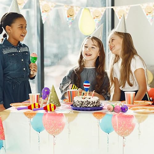 Miniatura 4 de Paquete de 10 mini sonajeros de madera Maracas de juguete para niños, juguete sensorial colorido para bebé, martillo de arena, regalos de