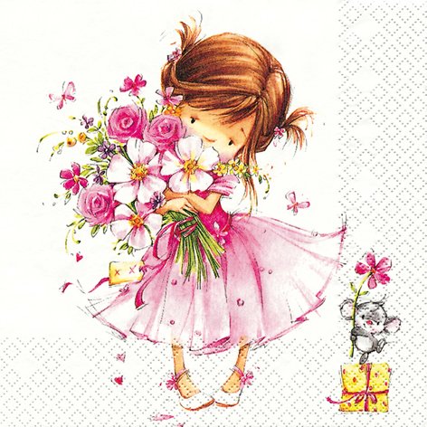 Döll Prinzessin-Servietten – 20 Stück, 33x33 Cm, Für Kindergeburtstage