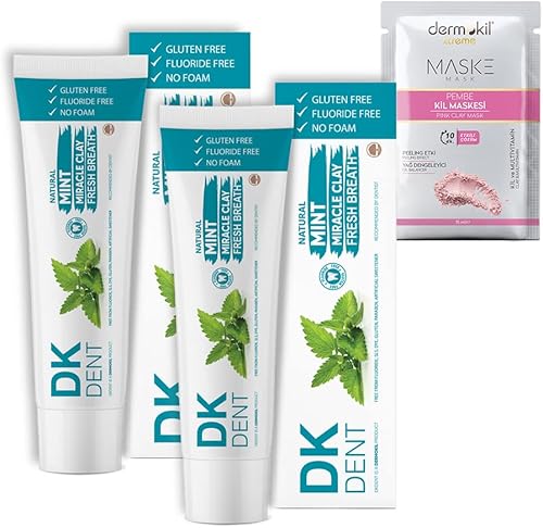 Pasta de dientes natural pasta de dientes sin flúor pasta de dientes vegana antiplaca y blanqueadora sin SLS sin gluten sin parabenos menta máscara