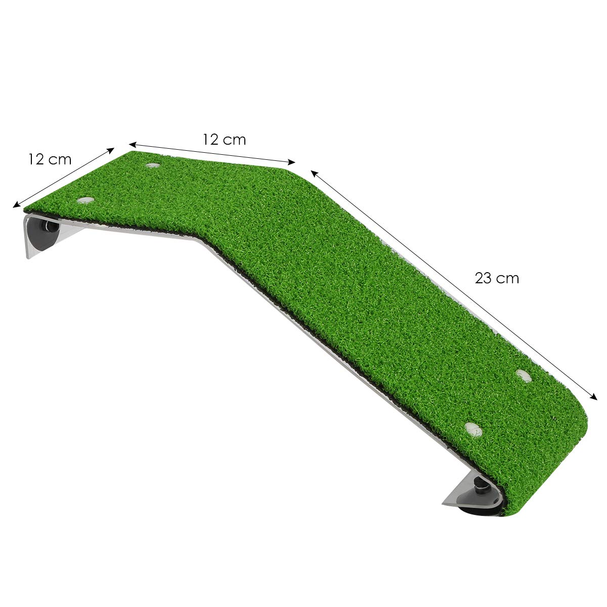 Turtle Basking Platform Tortoise Ramp Ladder with Suction Cups Fish Tank Water Lifelike Green Turf Resting Terrace Climb Rest Dock for Reptile Frog Pier - Image 2