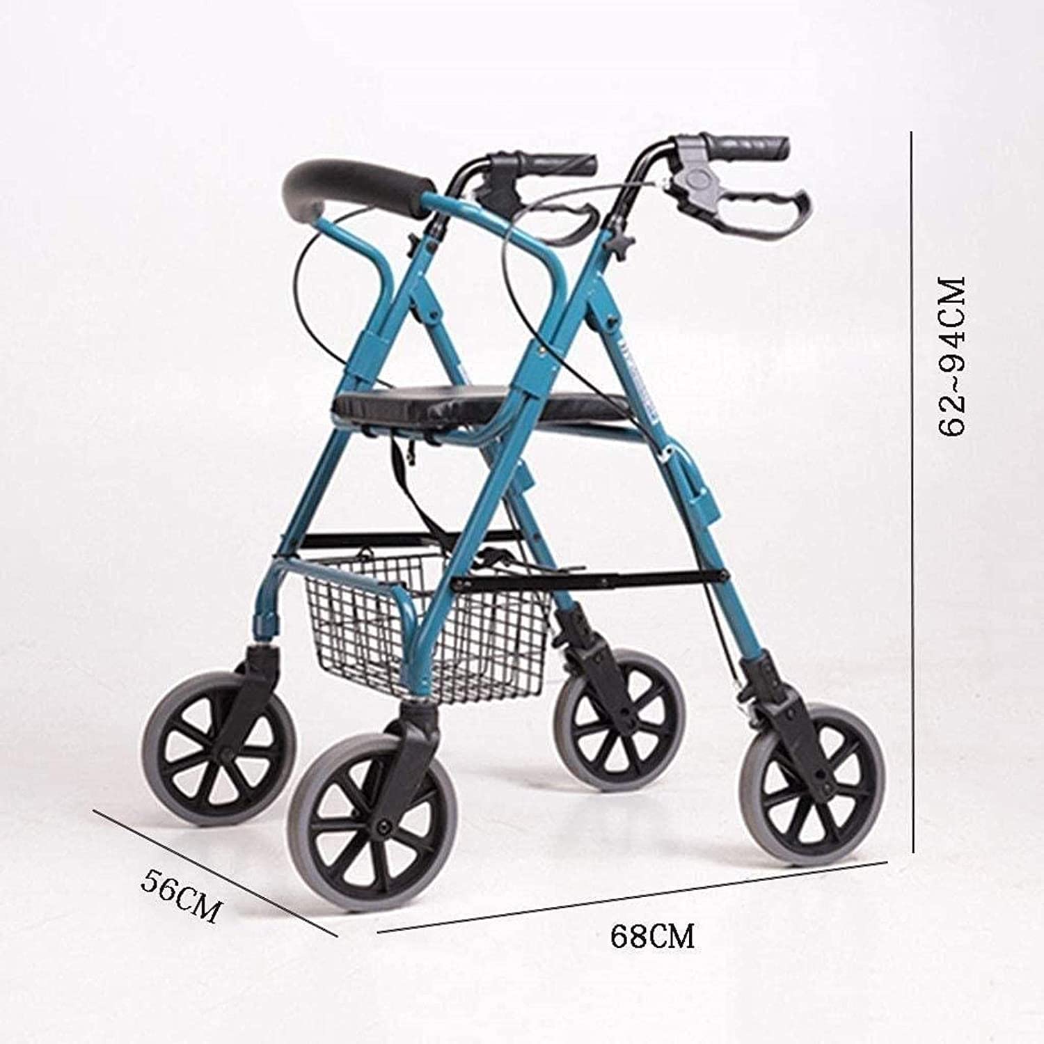 Chodzik na rolkach dla osób starszych — chodzik na kółkach, chodzik składany z aluminium, pomoc w chodzeniu z regulacją wysokości. Chodzik dla osób starszych. Tęsknota za Comfortable anniversary