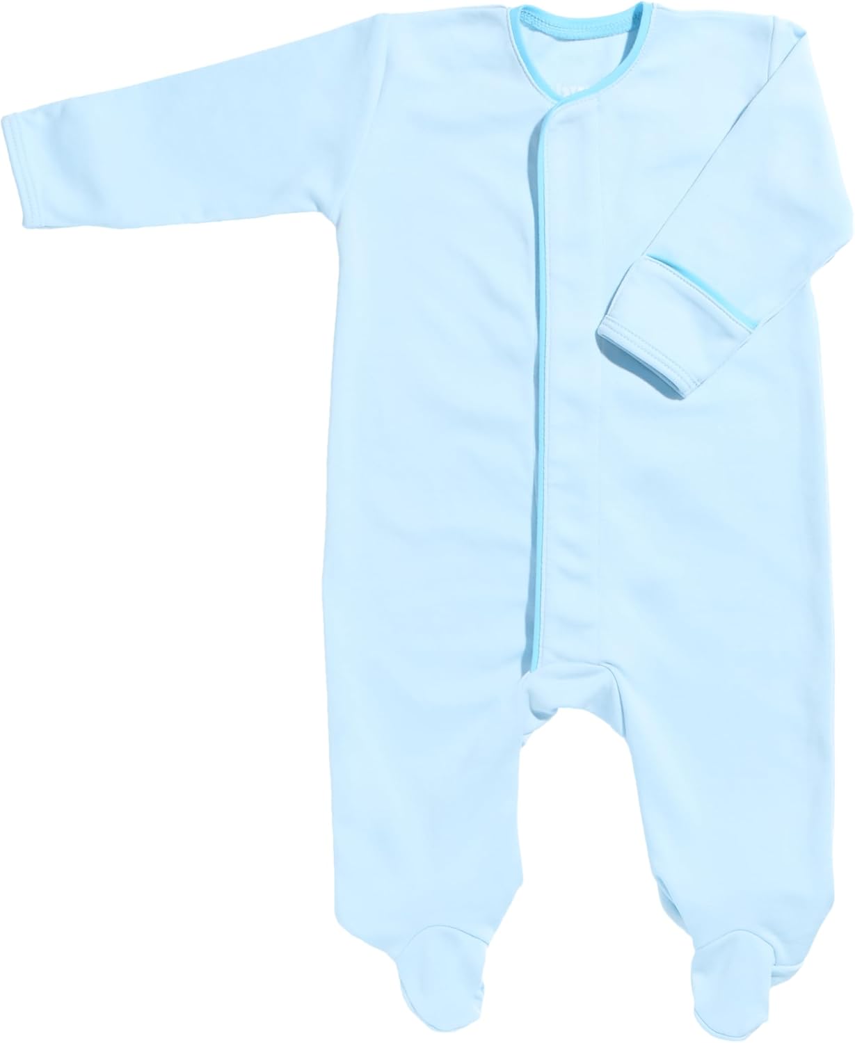 Magnetic Baby Footie – Pima Cotton One-Piece Onesie, Silicone-Sealed Closures, Unisex NB-12M