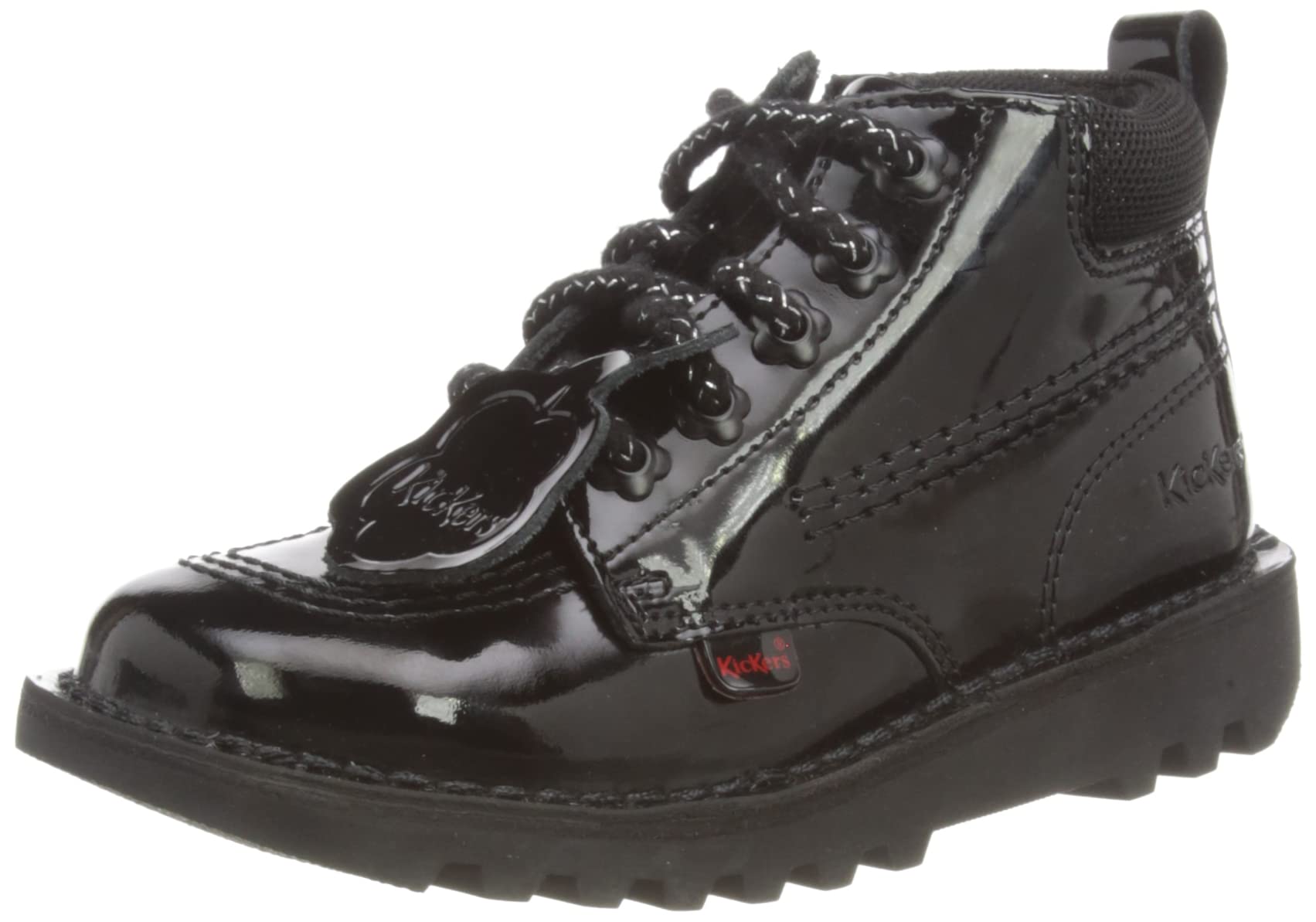 Kickers Girl's Kick Hi Bloom Ankle Boot | Extra Comfortable | Added Durability | Premium Quality, Black, 7 UK Child