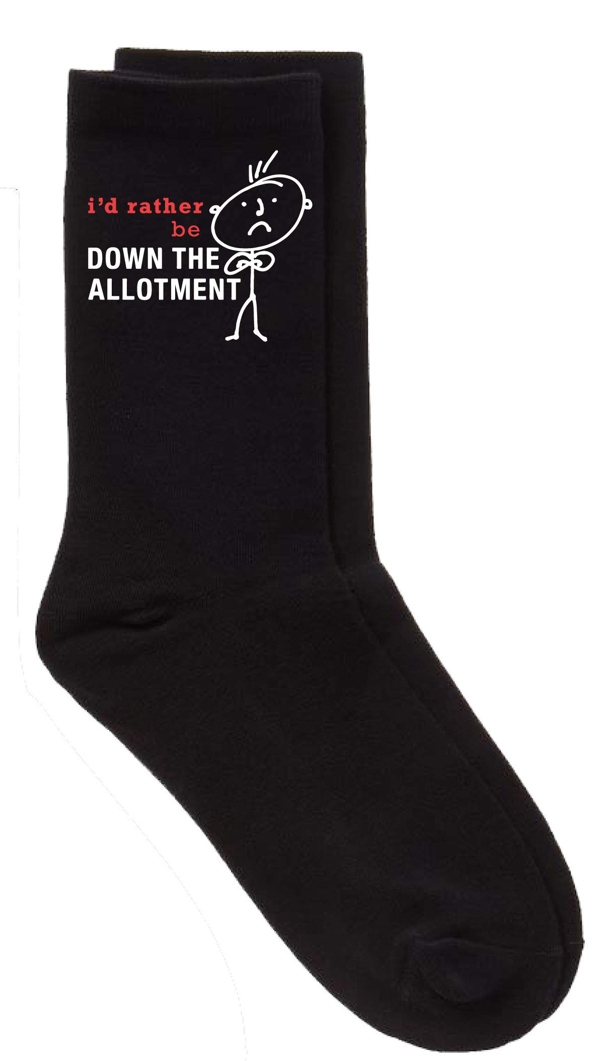 60 Second Makeover Men's Black Limited I'd Rather Be Down The Allott Calf Socks Fathers Day Dad Husband Boyfriend Uncle Grandpa Grandad Present Gardening Gifts For Allott Gifts