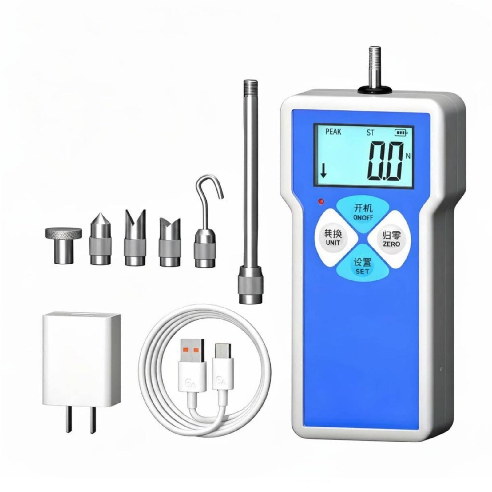 High Precision Digital Push Pull Gauge Peak Mode Digital Force Gauge Multi Unit Measurement Push Pull Force Tester Upper and Lower Limits for Technicians-image-11