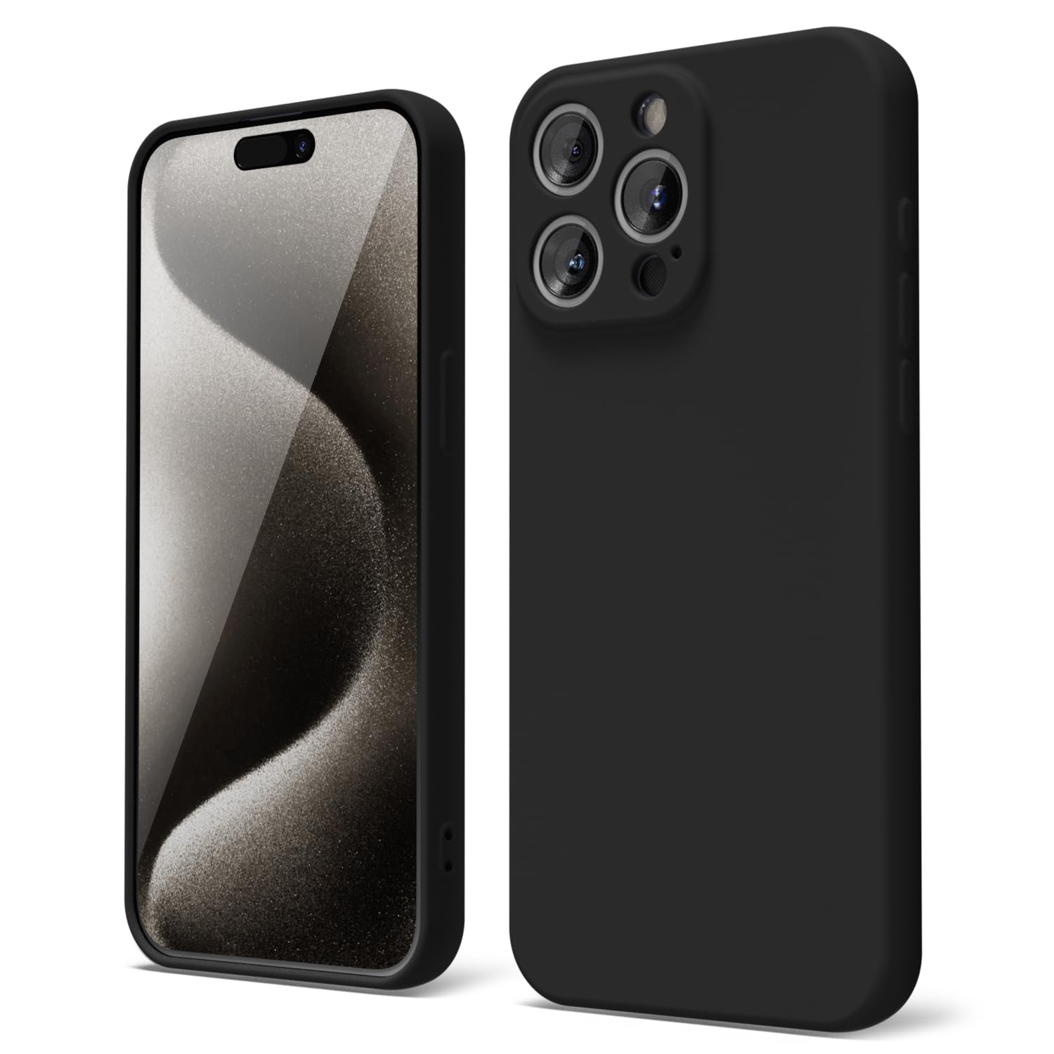 oakxco for iPhone 16 Pro Max Case Liquid Silicone, Soft Rubber Gel Elegant Aesthetic Basic Simple Cover, Cute Thin Slim TPU Matte Solid Color Plain Smooth Case for Women Girl, Light Pink — view 392
