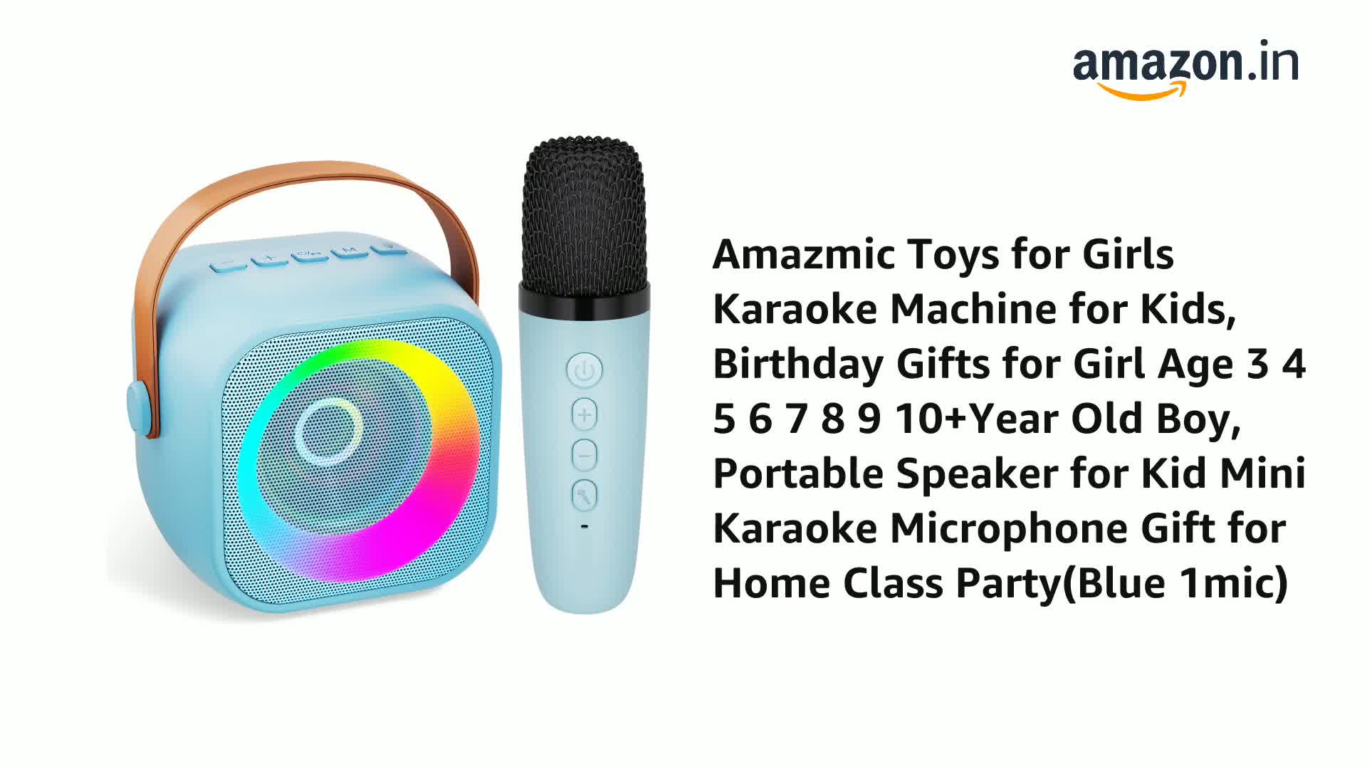 Microphone For Kids Mini Karaoke Machine For Adult And Kid Portable Handheld Bluetooth Speaker W/Mic Kids Microphone