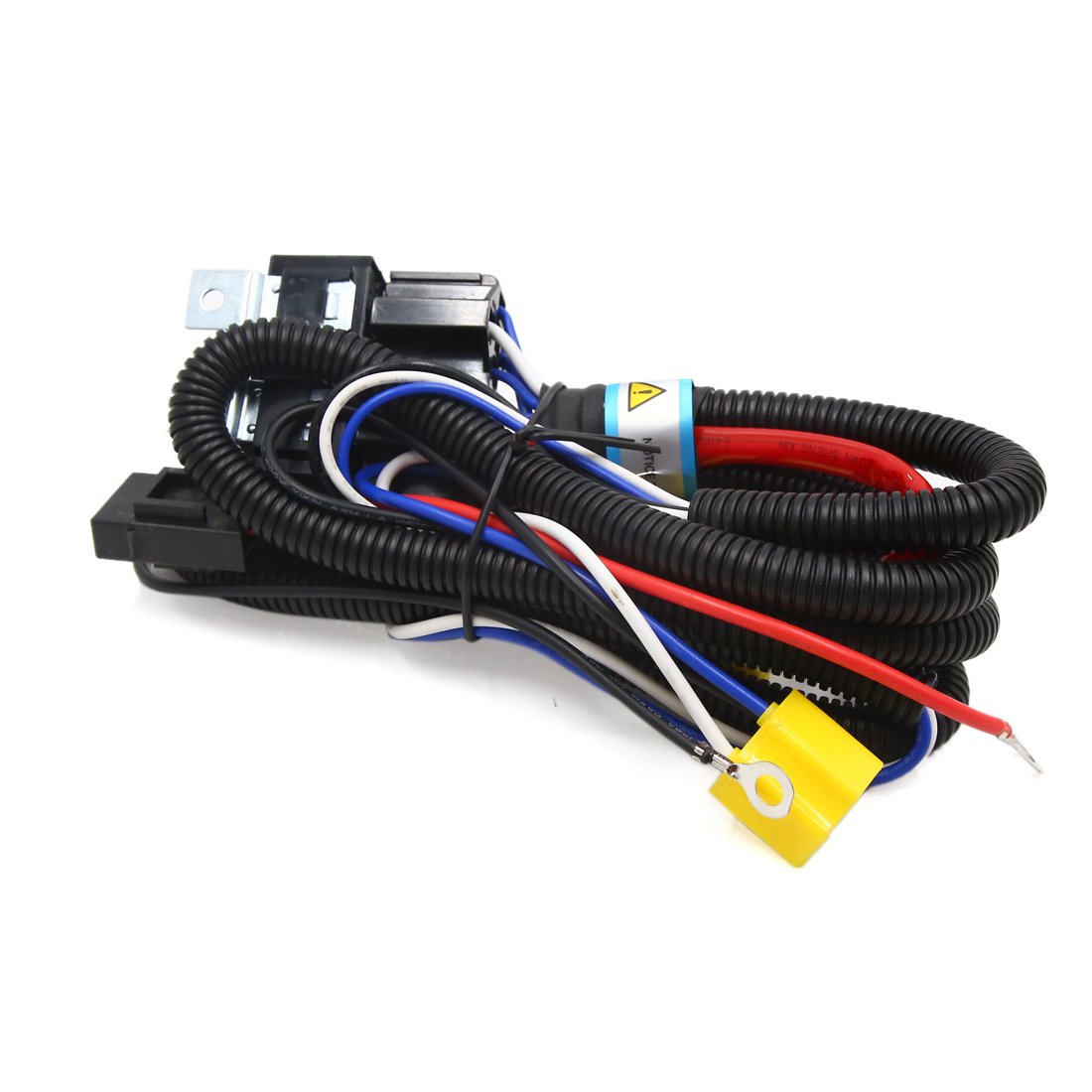 GJZIFGFWQ DC 12V 40A H4 Light Bulb Socket Headlight Cable Relay Kit for Car Vehicle