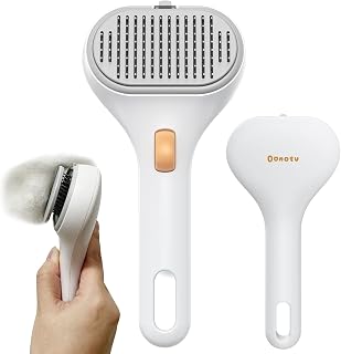 Cat Brush for Shedding Long or Short Haired Cats, Cat Brushes for Indoor Cats, DONOTU Self Cleaning Slicker Brush for Large Medium Small Dogs, Pets Grooming Tool, Removes Mats, Tangles and Loose Fur