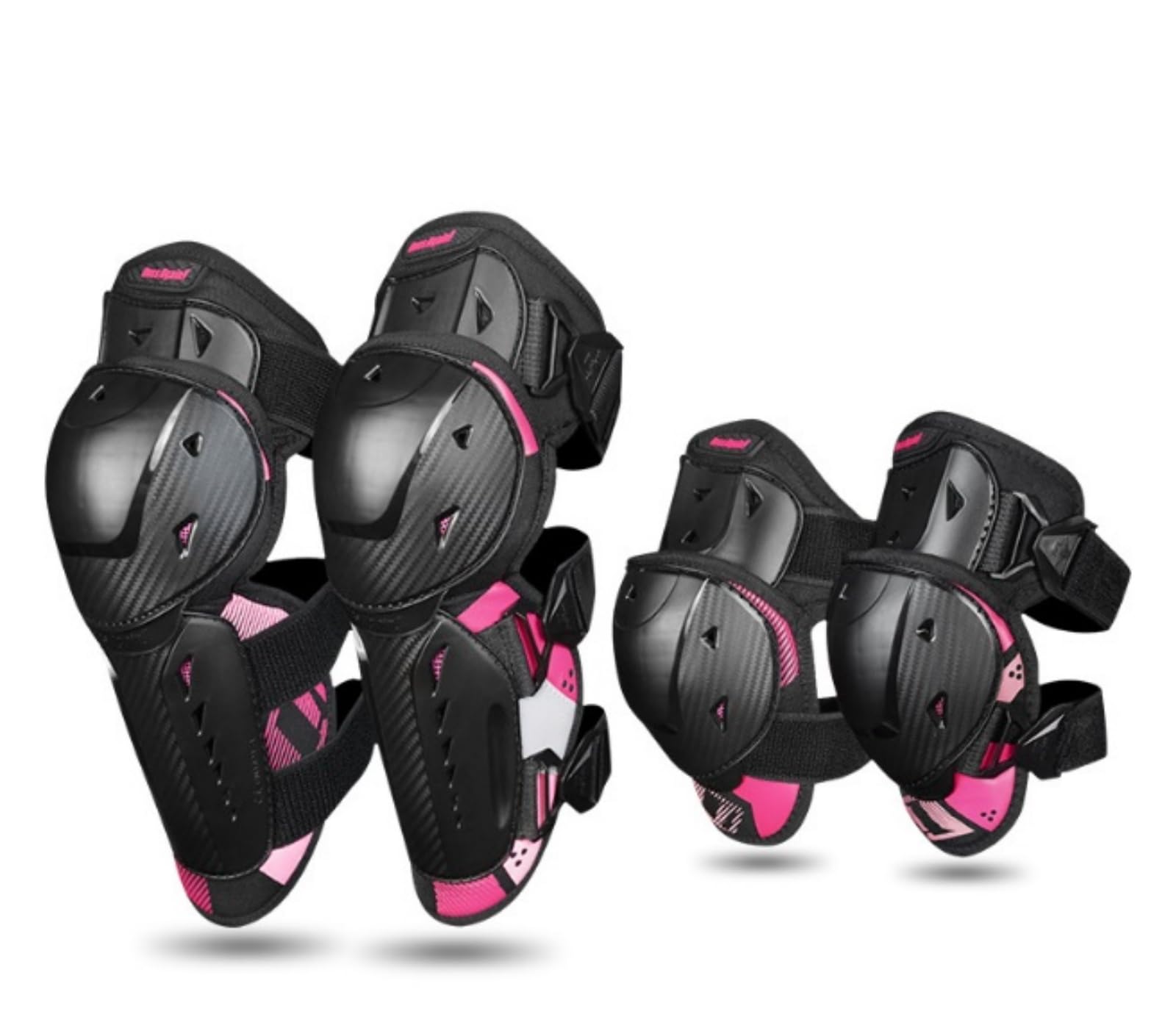 4 ginocchiere per moto, gomitiere, regolabili, antiurto, antiscivolo, protezioni per adulti, per motocross, corsa, ATV, pattinaggio