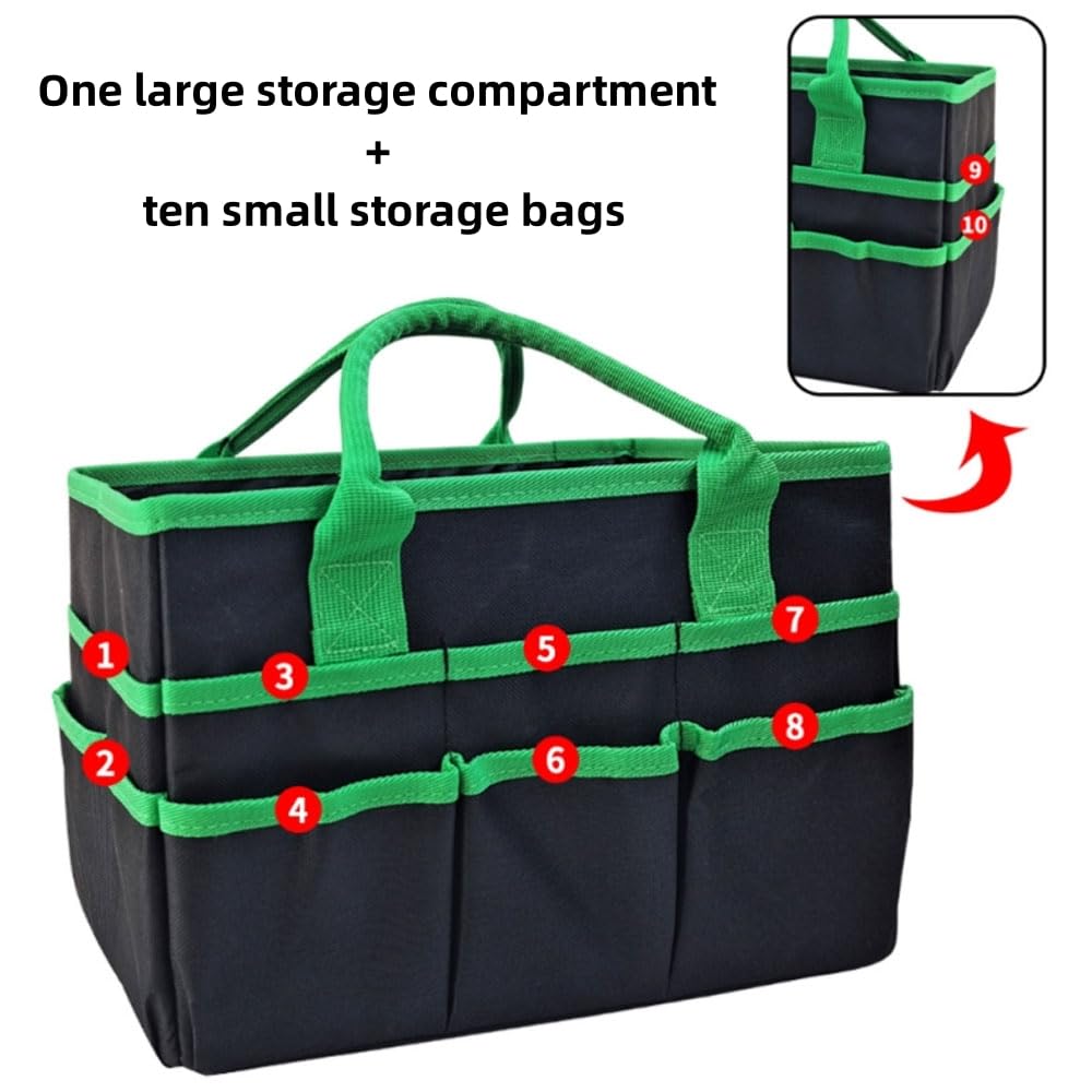 Oaygat Desktop Storage Tote Art Tool Organizer Bag Stationery Organizer Bag Desktop File Folder Tote Art Craft Supplies Storage Foldable Teacher Tool Bag Office Desk Organizer Craft Tote Bag Tool Bag - Image 3