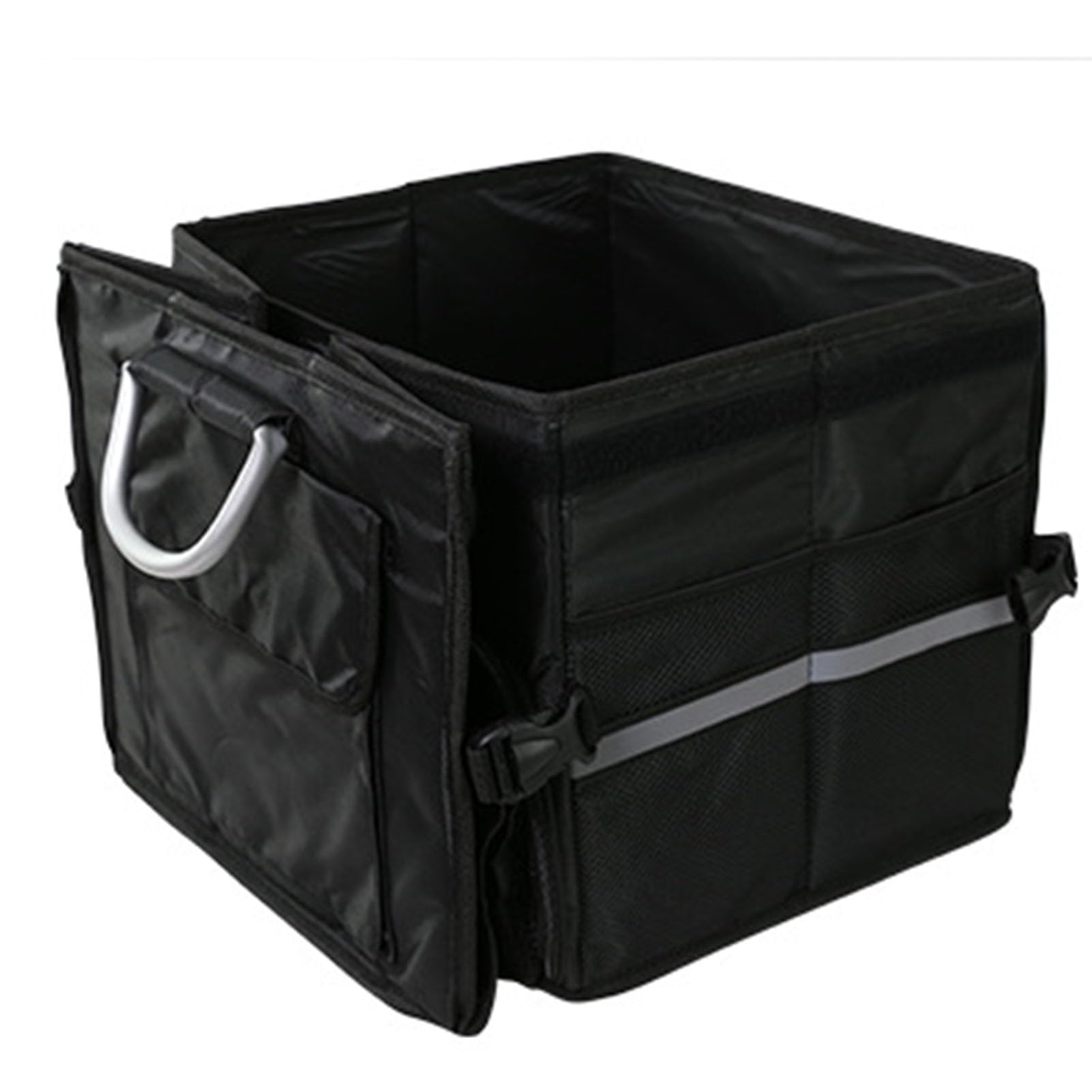 Cocoarm Organizer do Bagażnika Samochodu z pokrywą, Składany Organizer do Bagażnika SUV z Tkaniny Oxford 1680D, Składany Schowek o Pojemności 55 Litrów z 3 Przegródkami, Wodoodporny Schowek w (Bez