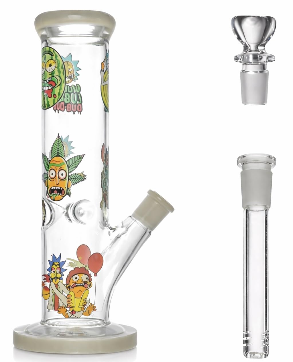 Ammo Glass® 10 inch Bong Glass Bong | 300% Diffusion due to Special Down-Stem