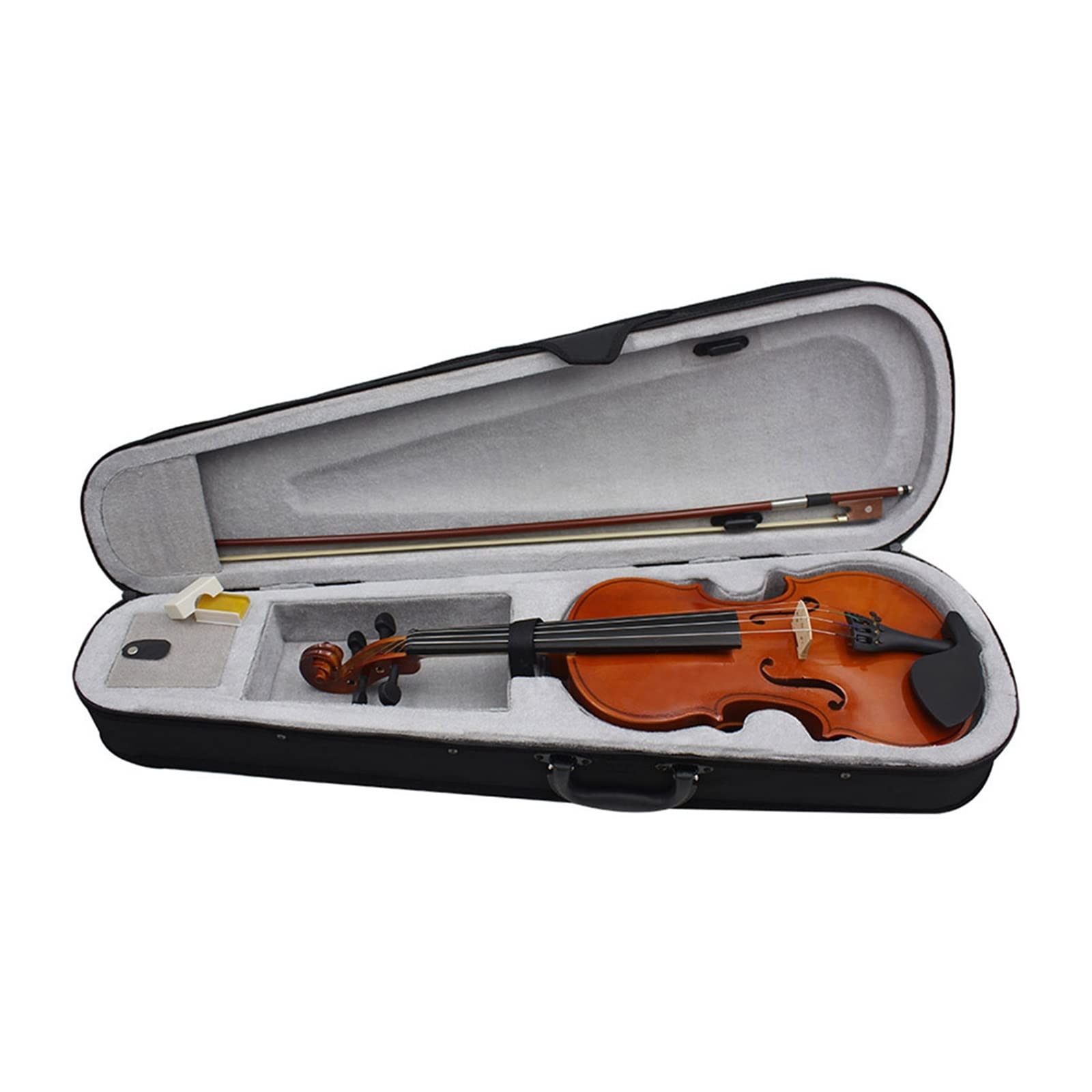 BABYCE Adulti Violino 4/4 Violino A Grandezza Naturale Violino Acustico in Legno Massello Custodia per Violino Accessori per Arco Strumento Musicale per Principianti (Color : 1-4)