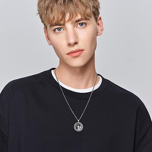 Miniatura 3 de Collar vikingo para hombre, plata de ley 925, lobo vikingo, martillo de Thors, vegvisir, árbol de la vida, brújula, colgante nórdico, amuleto