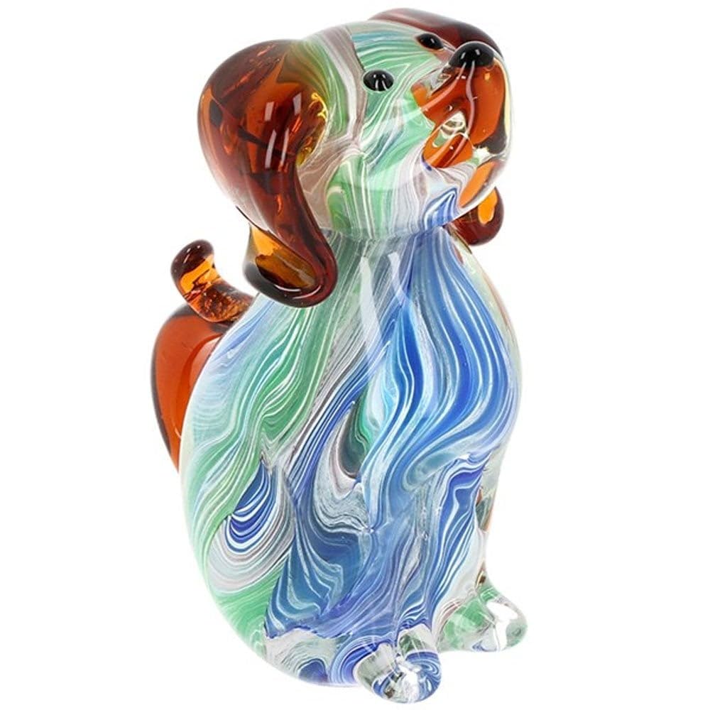 Shudehill Giftware Joe Davies Art In Glass Handmade Dog Figurine L 351306