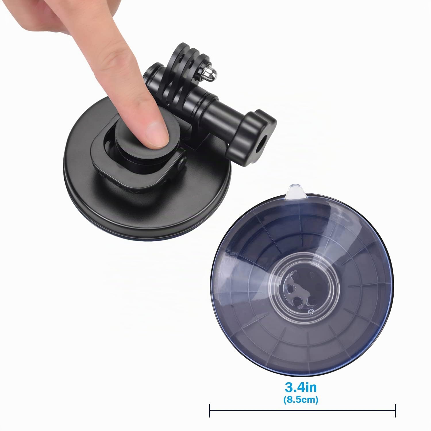 Suptig Supporto a ventosa per Gopro Hero 13 Hero 12 Hero 11 Hero 10 Hero 9 Hero 8 Hero 7 Hero 6 Hero 5 Hero 4 Hero 3+ Hero 3/2 Hero+Session/Akaso/Dji osmo Applicare su parabrezza e finestra dell'auto