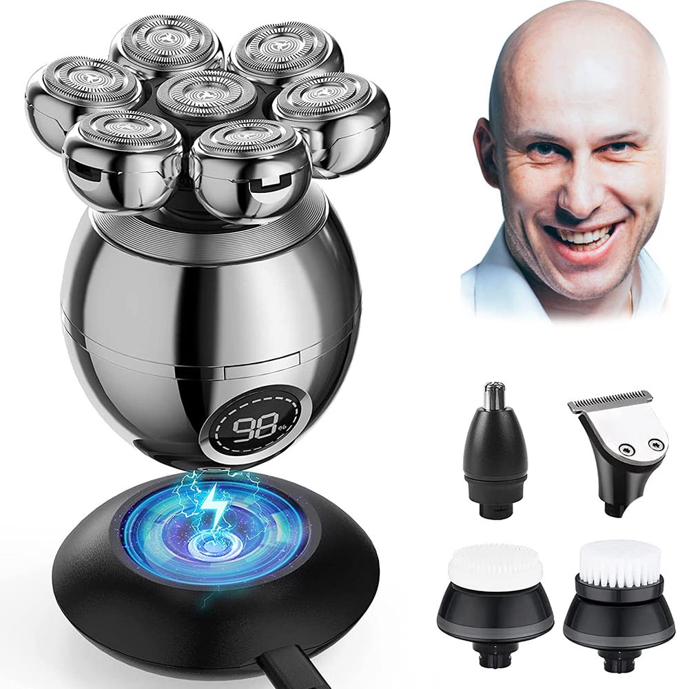 Amazon.com: 7D Electric Shaver for Men 5-in-1 Waterproof Bald Head