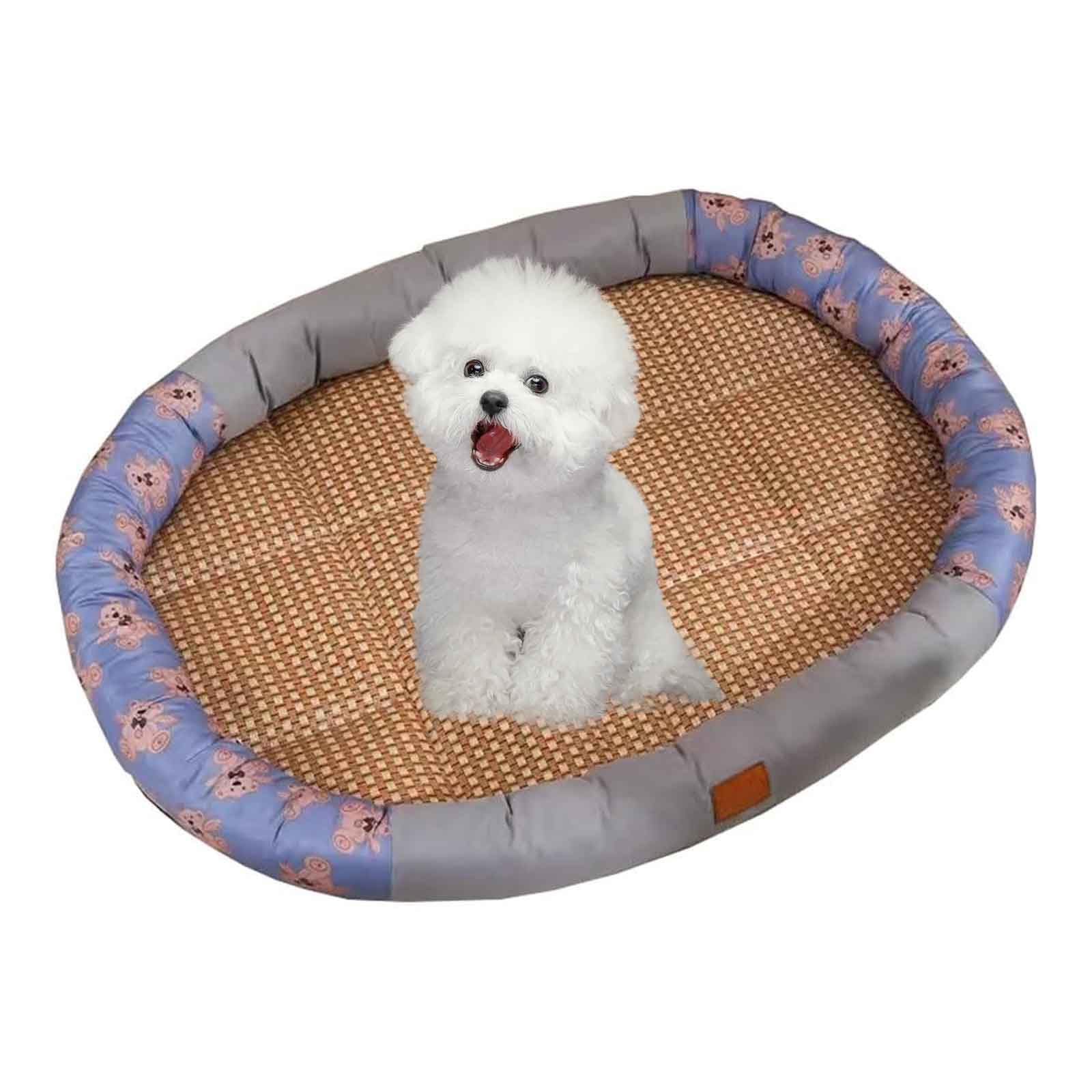 JFGCTYHXY Pet mattresses, Strong And Scratch Resistant, No Water Or Electricity Require, Cat Cooling Bed with Non Skid Bottom,Blue,M