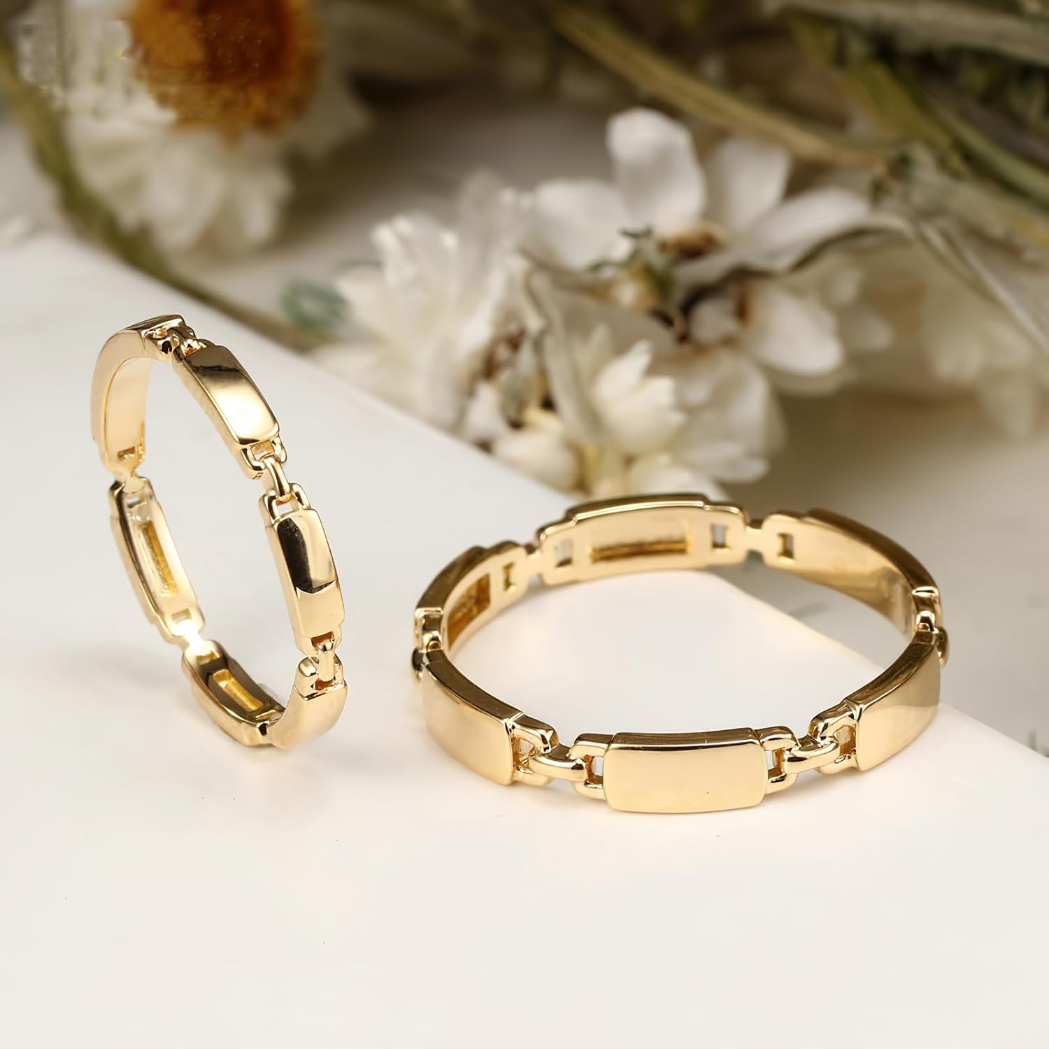 925 Sterling Silver 14K Gold Plated Statement Rings for Women Engagement Wedding Band Stackable Rings Thumb Rings Knuckle Ring Friendship Rings Dainty Jewelry Birthday Christmas Gifts - Image 2