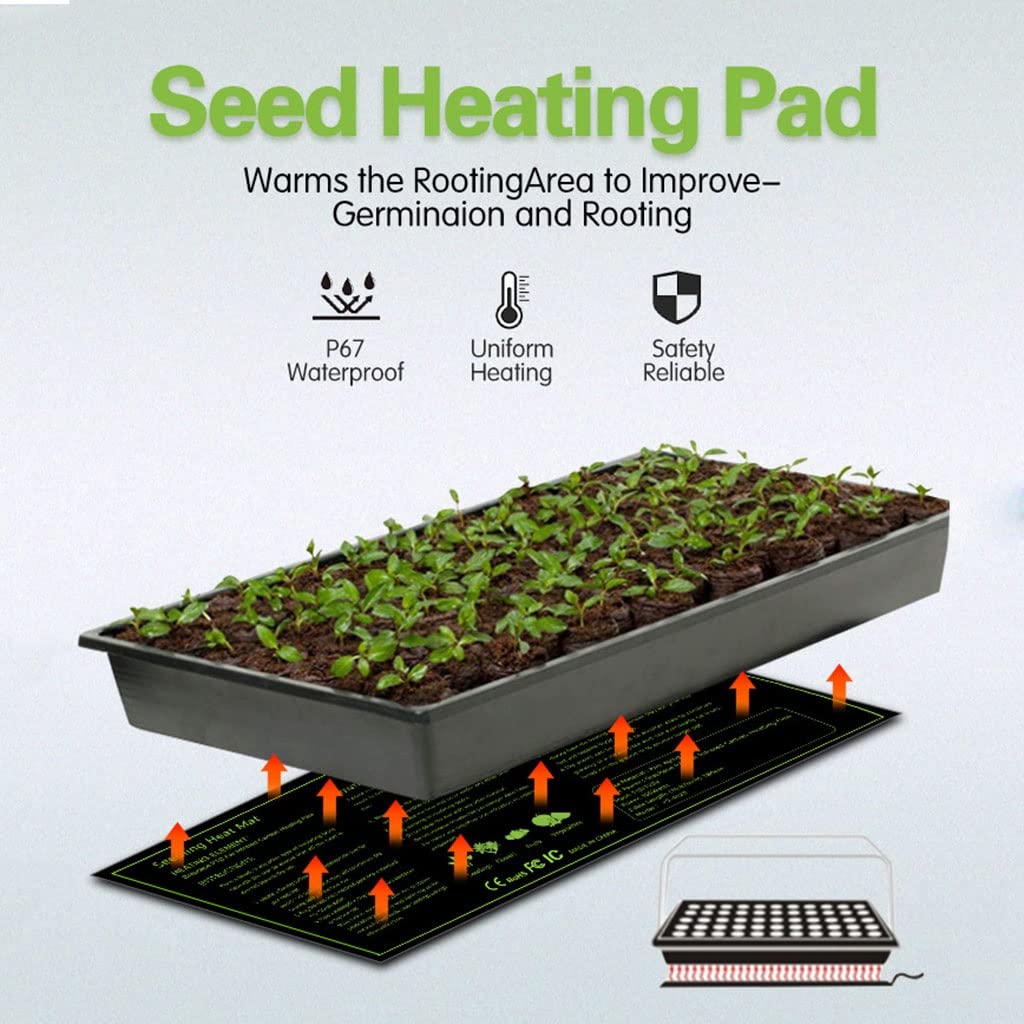 FAXIOAWA Tappetino Termico per piantine Durevole Tappetino di partenza Impermeabile per la germinazione delle Piante da Interno per sementi Che iniziano la Serra (Dimensioni : 20 * 20inch)