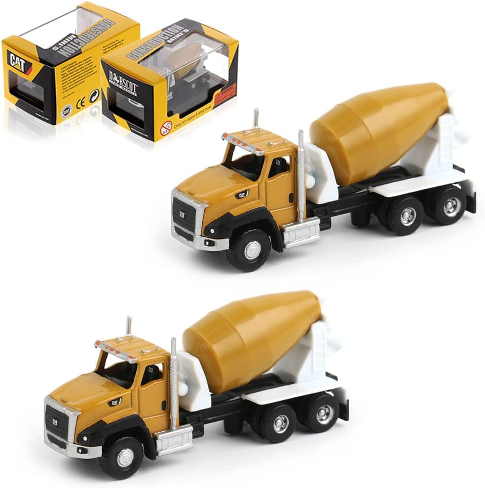 chengchuang 2 Pack 1:160 N Scale Alloy Construction Vehicles, Engineering Vehicle Model for N Scale Railroad, Train Set, Collection, Collections for Age 13+, Adults
