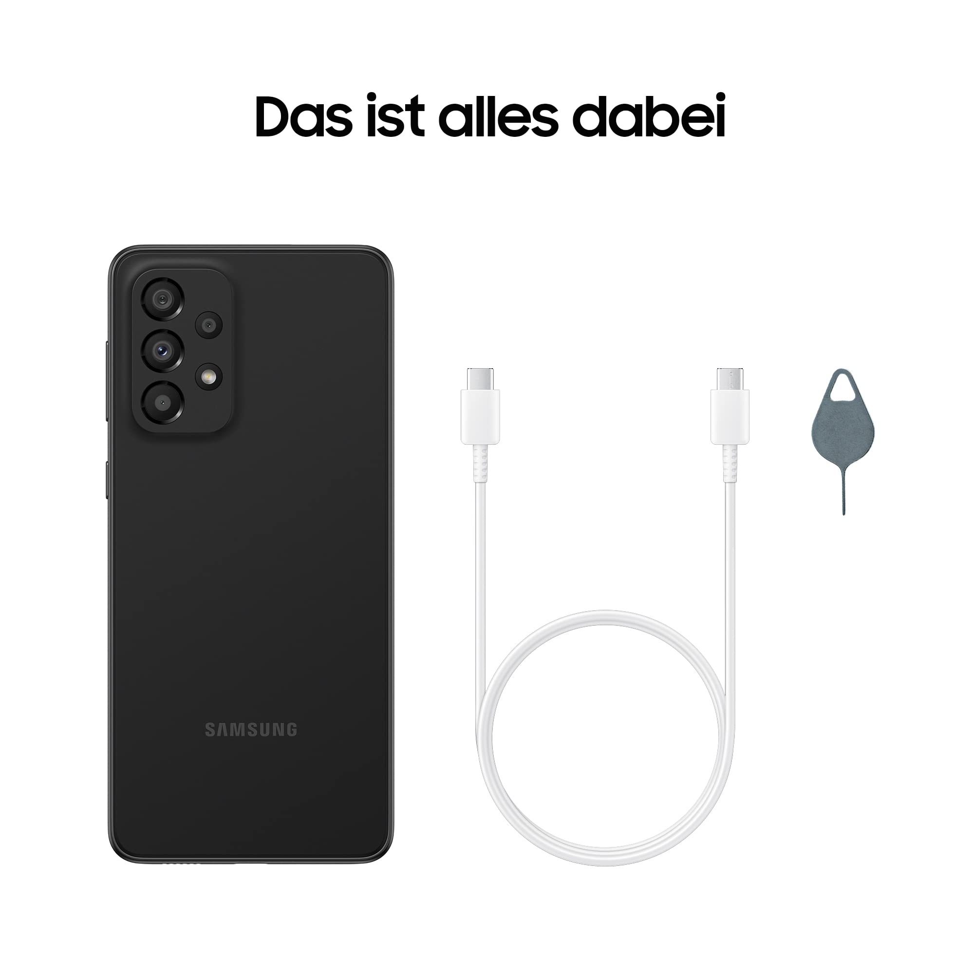 Samsung Galaxy A33 5G Smartphone Dual-SIM Android Smartphone Handy 6 GB RAM 128GB Speicher Awesome Black + 30 Monate Garantie (Generalüberholt)