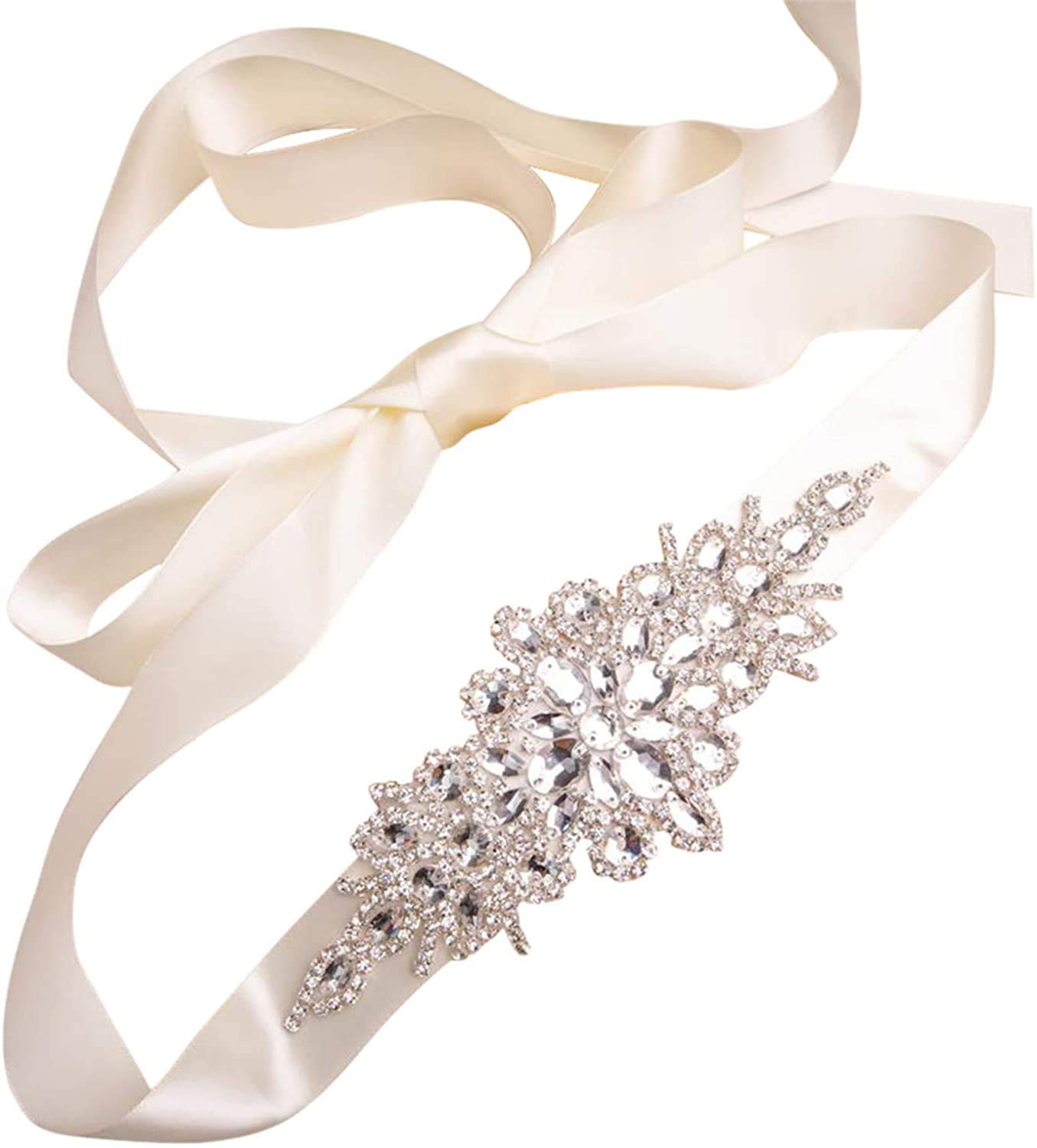 Women Prom Evening Dress Decorative Waistband Bridal Crystal Sashes Wedding Belt Sash with Rhinestones