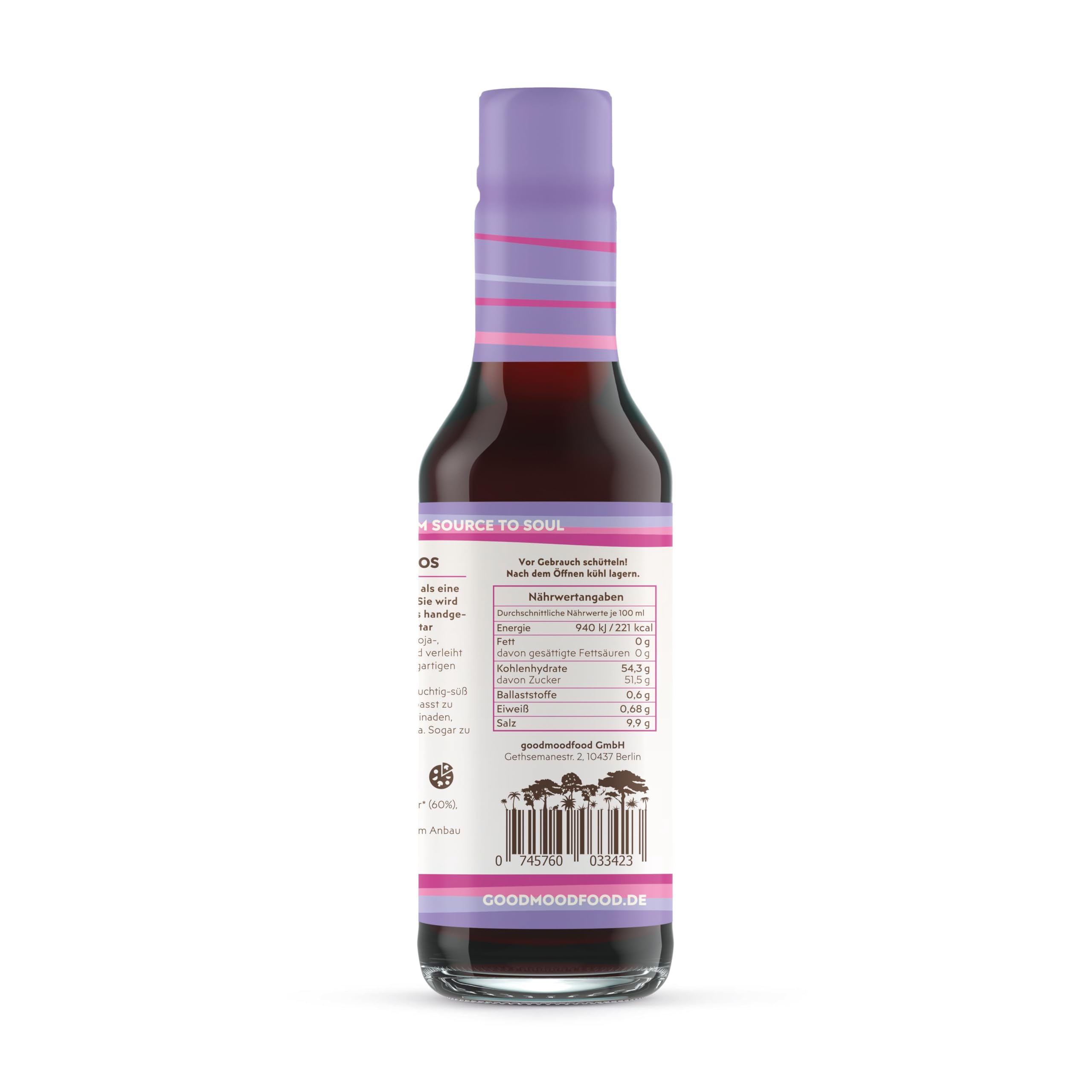 Goodmoodfood Bio Coco Aminos Würzsauce - Alternative Sojasauce, Vegan, Glutenfrei, Histaminfrei, Sojafrei, Umami Geschmack, für Marinaden, Dressings, asiatische Gerichte, als Topping - 2x500 ml