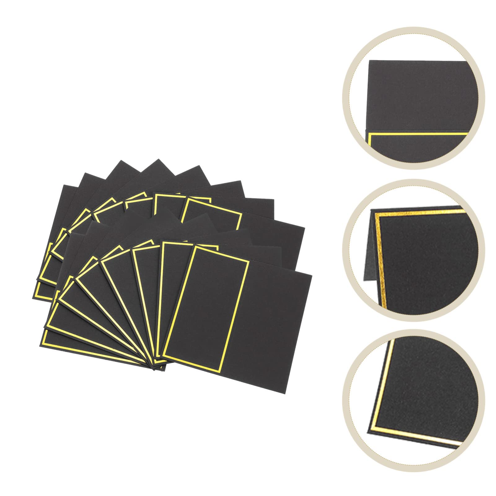 Operitacx 150stücke Blanko Platzkarten Mit Goldprägung Für Hochzeiten Und Bankette Elegante Tischkarten Für Namensschilder Und Tischdekoration Für Feiern Und Veranstaltungen