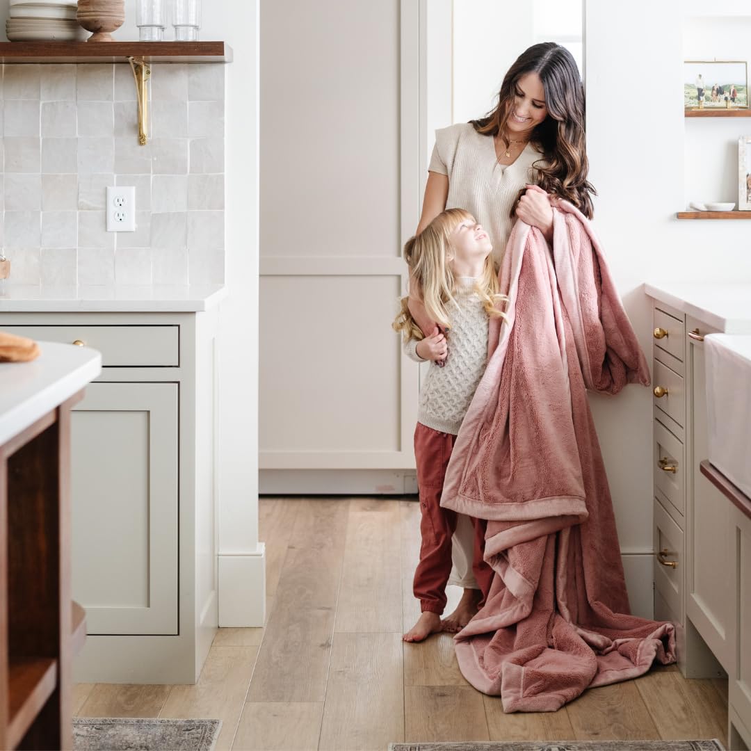 Luxury Lush Kids Blanket | Ultra-Soft & Cozy Plush Comfy Blankets for Kids & Teens | Ballet Slipper Pink - 40” x 60”