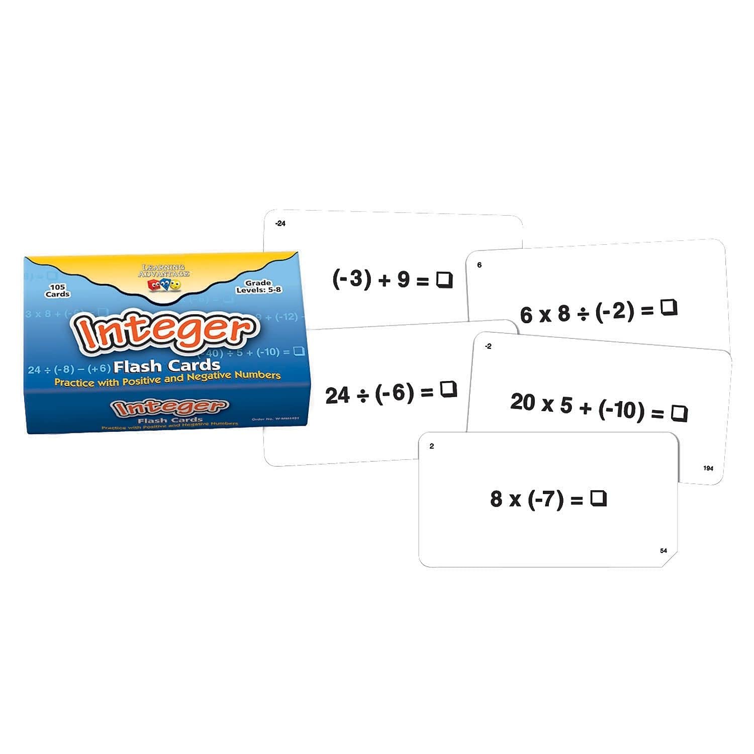 Learning Advantage Integer Flash Cards