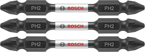 Miniatura 10 de BOSCH ITDEPH12503 - Juego de 3 puntas de atornillado Phillips #1 de 2-12 pulgadas resistentes al impacto de doble punta