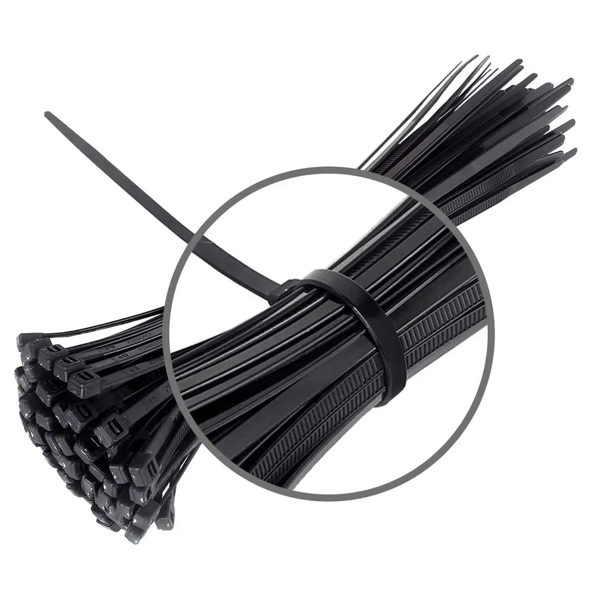 GreenHut Cable Ties, Heavy Duty Self-Locking Nylon Zip Tie Strap for Indoor & Outdoor Use, Black, 10 inch (250mm x 3.6mm) (Pack of 100)-image-21
