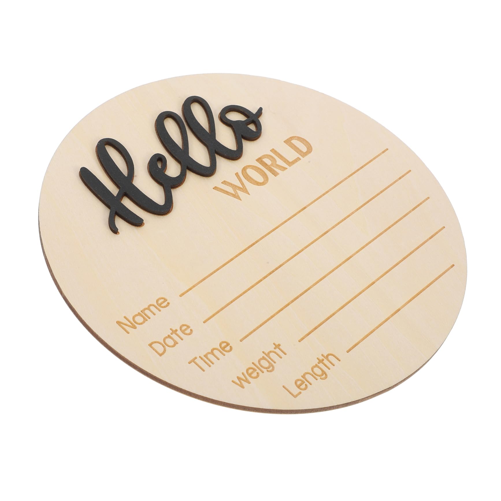 BESPORTBLE Birth Announcement Sign Wooden Newborn Name Sign Photography Prop for Welcoming Newborns Durable and Decorative Birth Announcement Keepsake