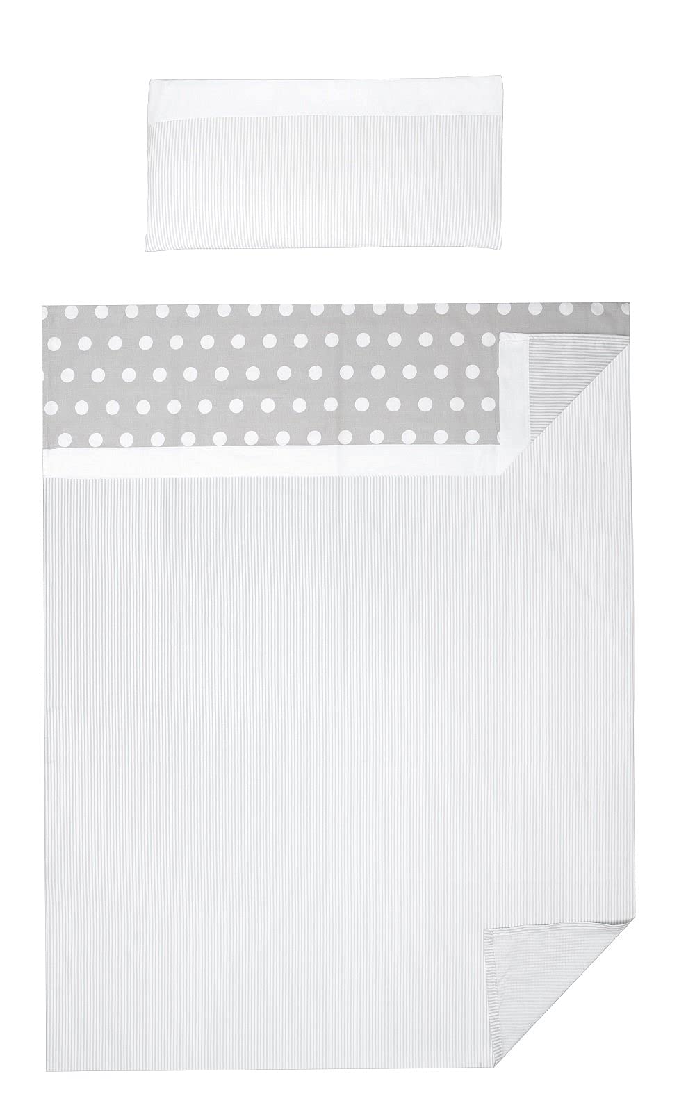 Vizaro - Set Lenzuola Per Lettino 60x120cm - 3 Pezzi - 100% Cotone - Premium made in EU senza sostanze nocive - Linee E Puntini