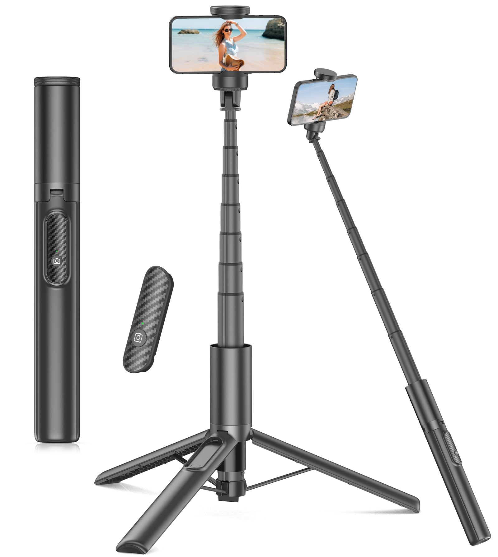 Amazon | Gahenwo 自撮り棒 スマホ 三脚 170cm 収納一体式 スマホ