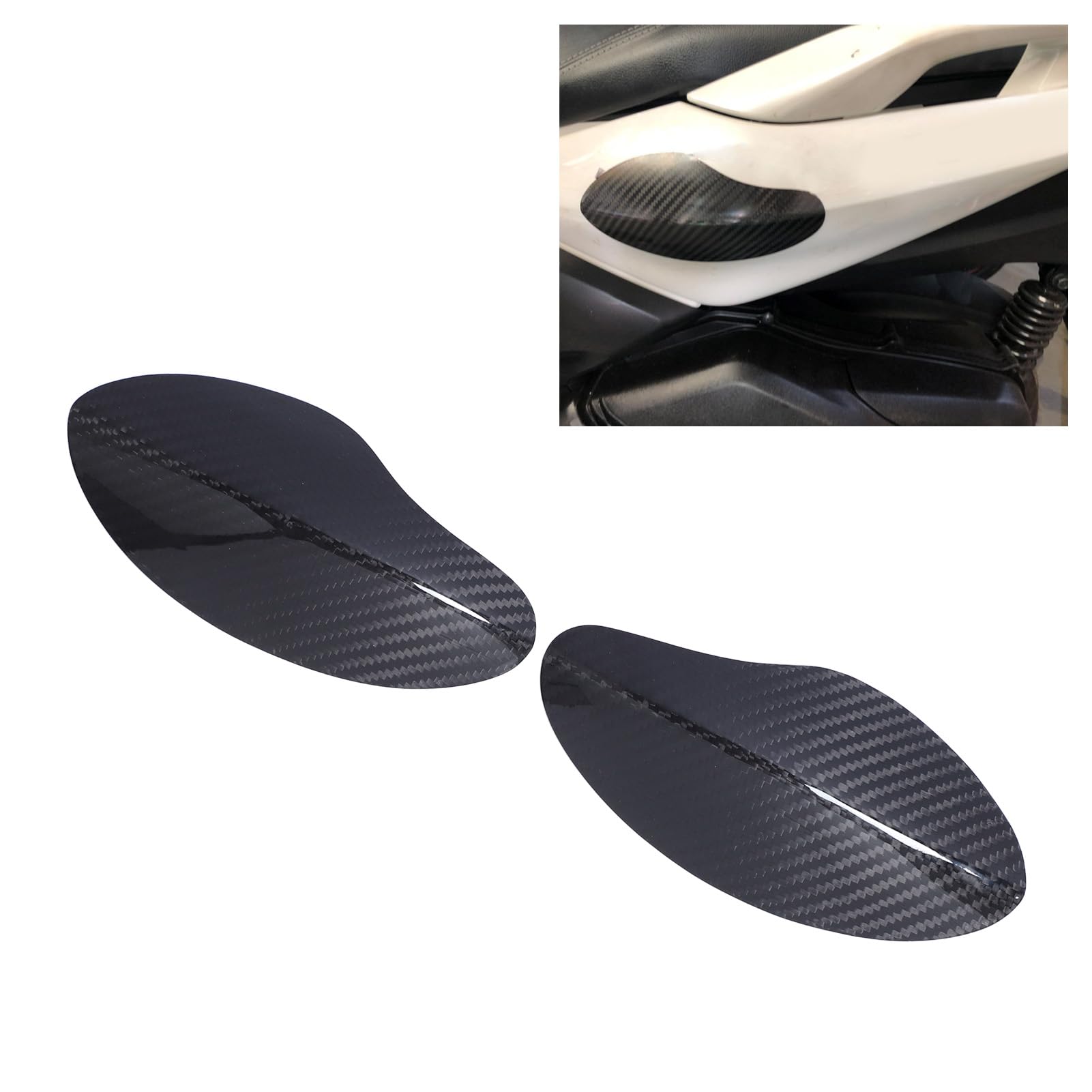 Lot de 2 Protections Latérales de Moto en Fibre de Carbone Anti-rayures, Protection Latérale Anti-collision de Remplacement pour Xmax 125 250 300 400