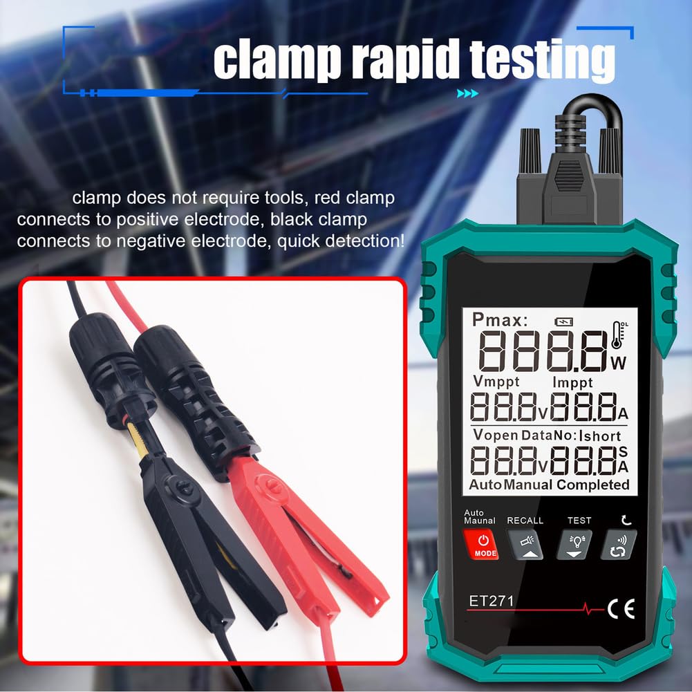 Photovoltaik Tester 2000W mit LCD Display Solarpanel
