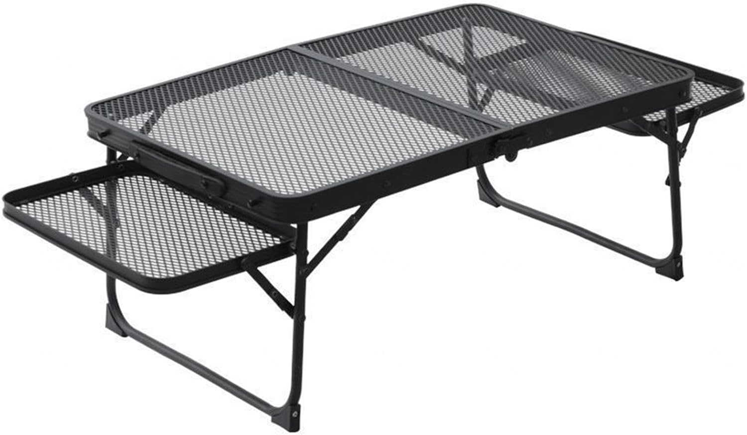 Jolfay Adjustable Height Folding Camping Table, Portable Aluminum Mesh Outdoor Picnic & BBQ Table, 2-in-1 Grill Cooking Prep Station, Lightweight Foldable Travel Table for Beach, Picnic, Tailgating