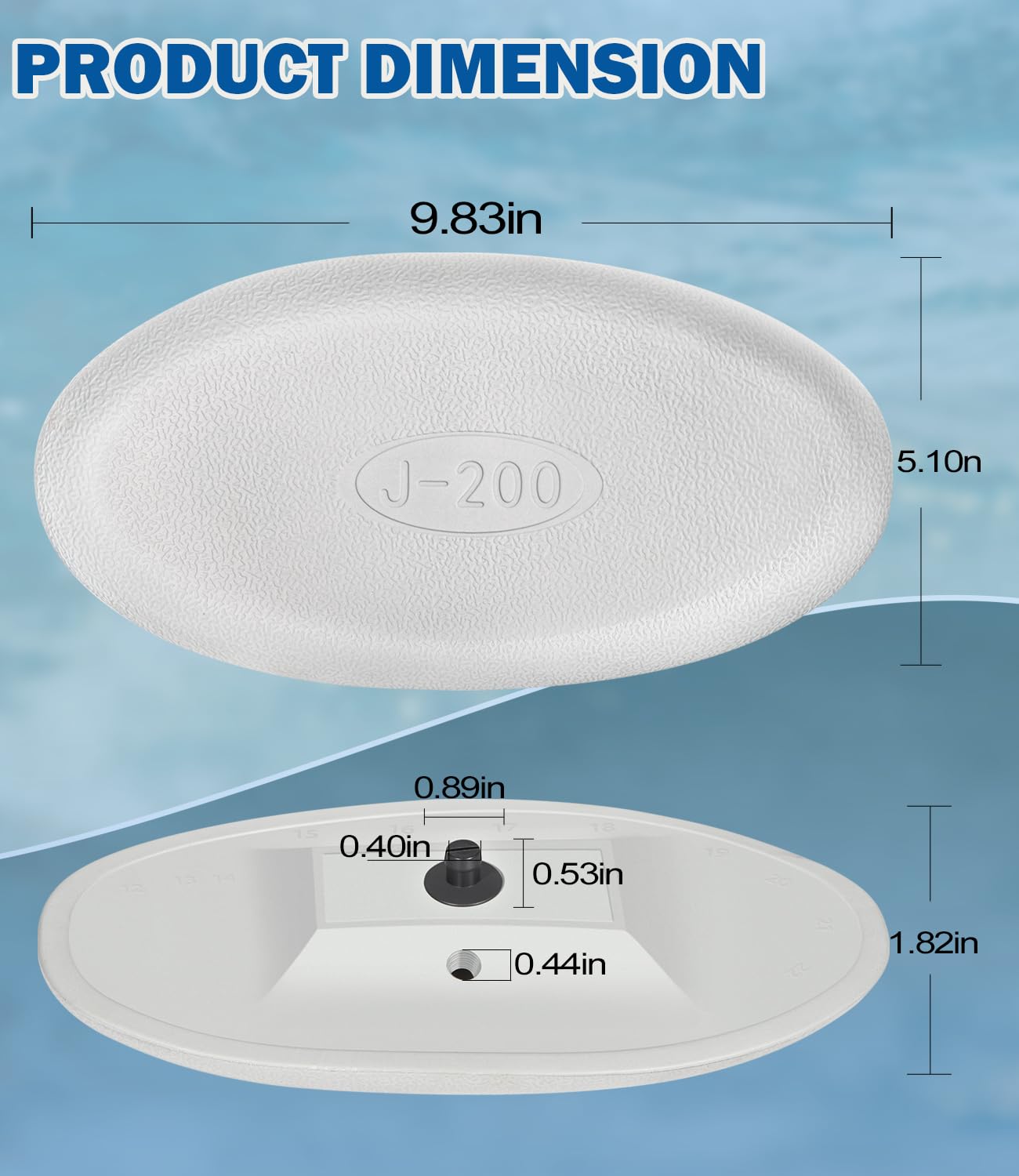 Bonbo 2er-Pack 2472-828 ovales graues Spa-Kissen für Whirlpool der J-200-Serie J-200, inklusive J-230 J-235 J-245 J-270 J-275 J-280